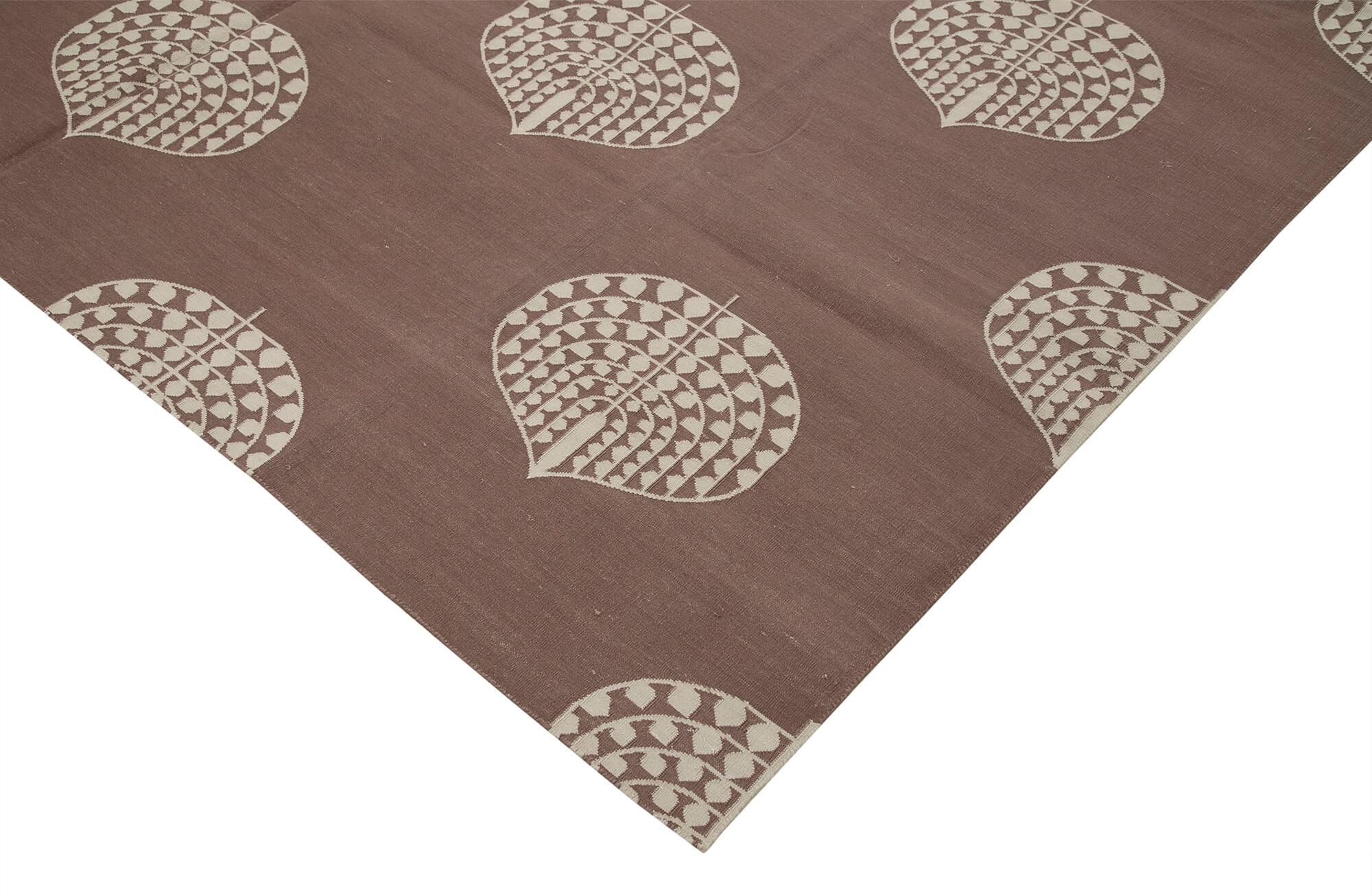 8 x 10 Brown Dhurrie Rug - 2990