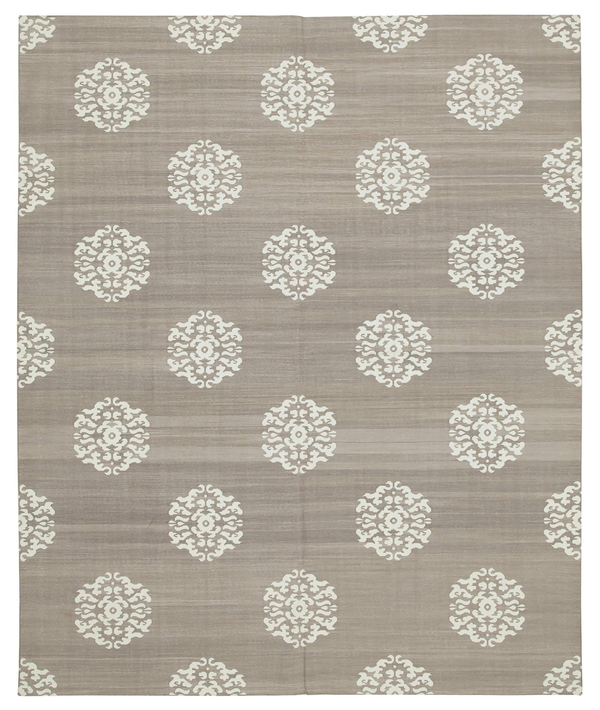 8 x 10 Brown Dhurrie Rug - 2996