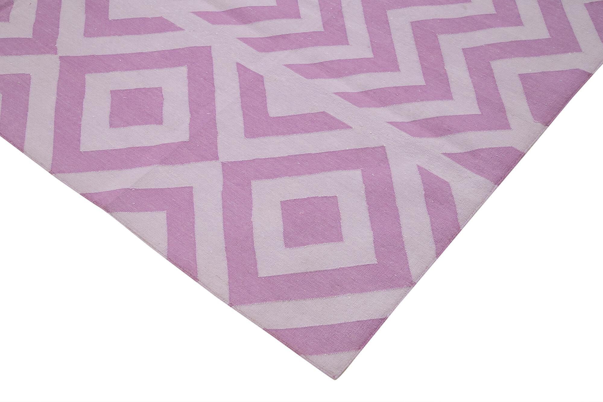 8 x 10 Purple Dhurrie Rug - 3000