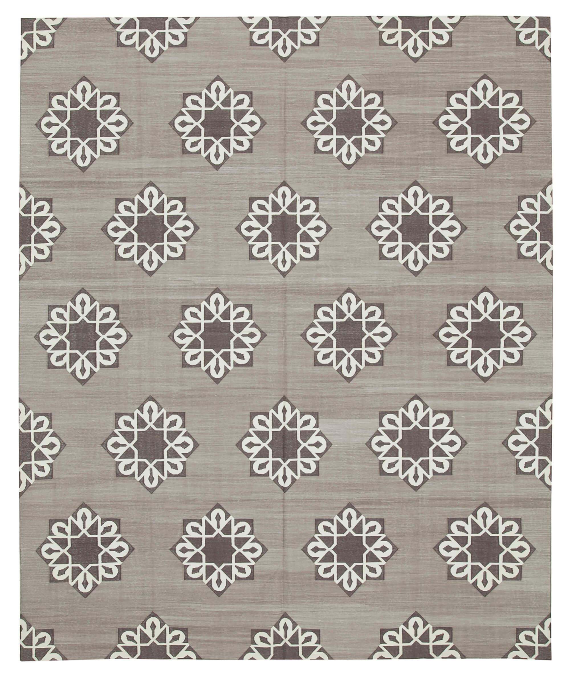 8 x 10 Brown Dhurrie Rug - 3003