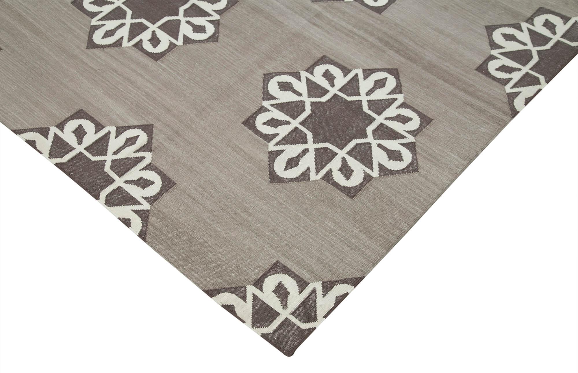 8 x 10 Brown Dhurrie Rug - 3003