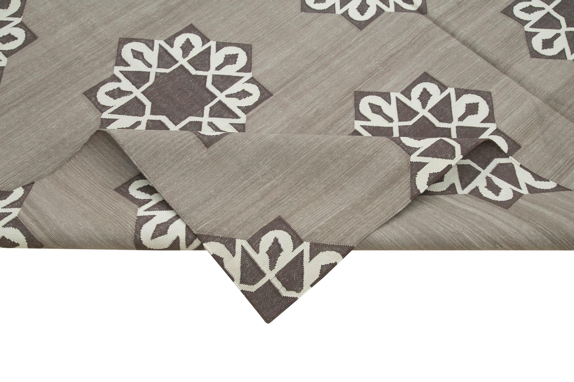 8 x 10 Brown Dhurrie Rug - 3003