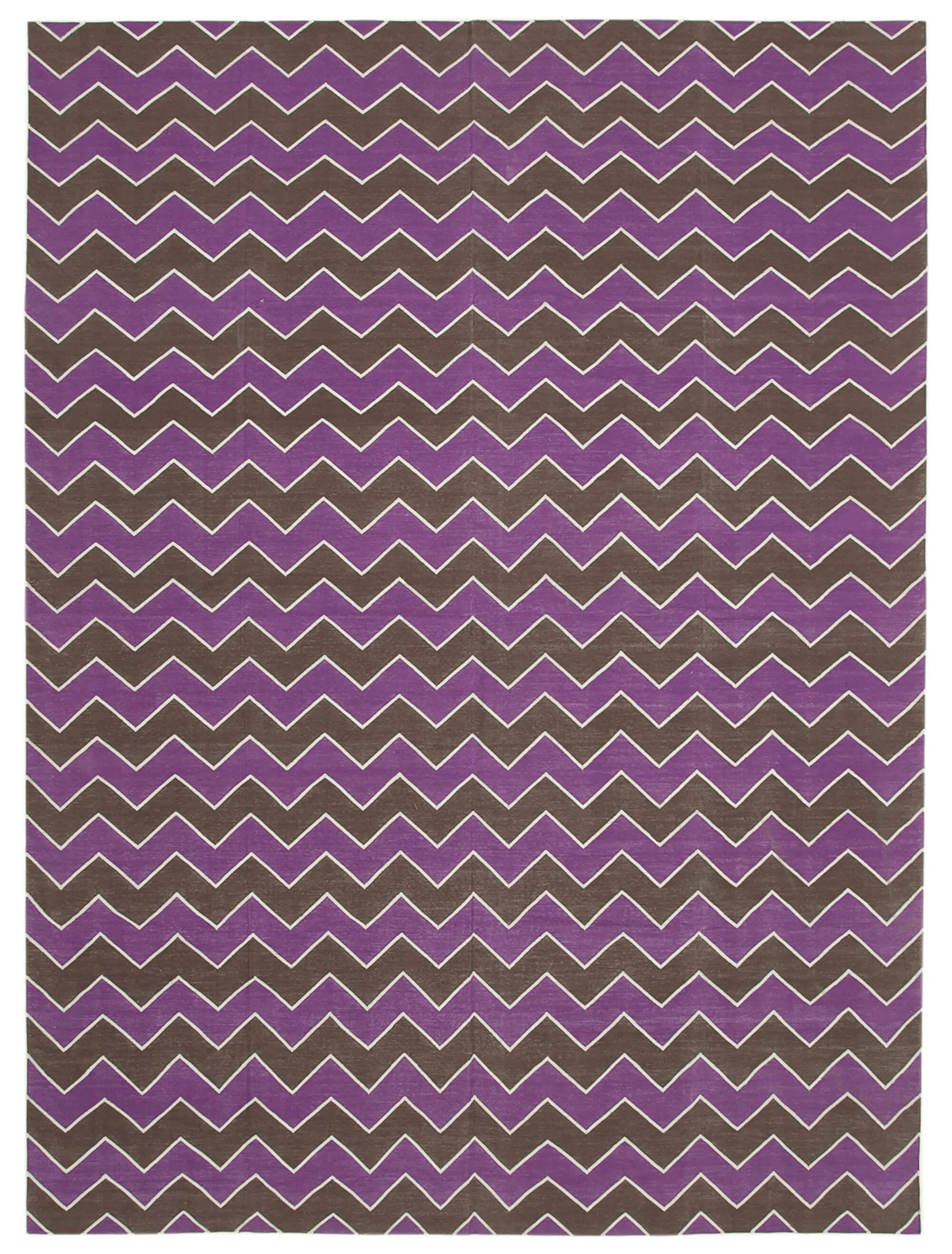 9 x 12 Purple Dhurrie Rug - 3012