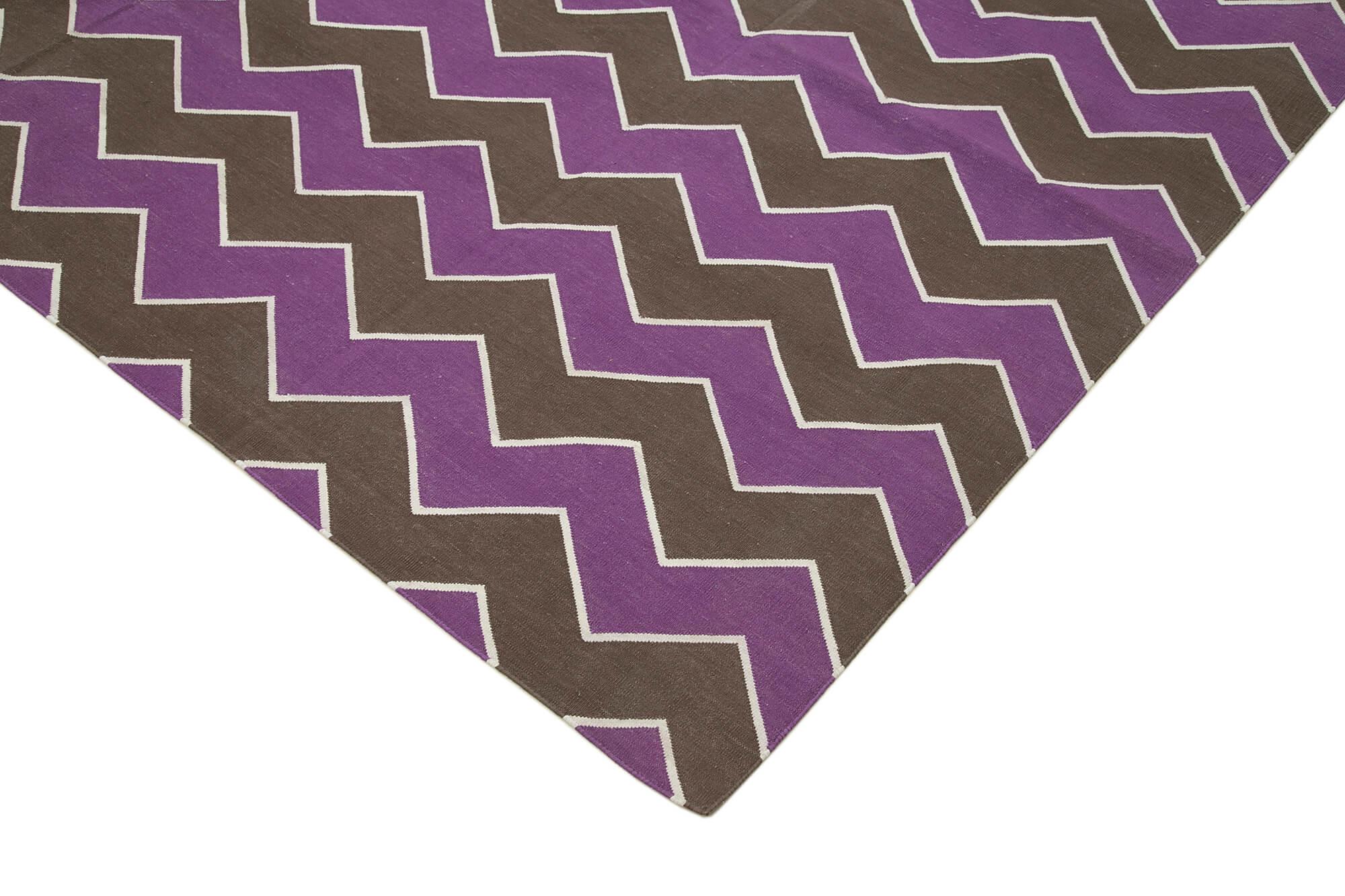 9 x 12 Purple Dhurrie Rug - 3012