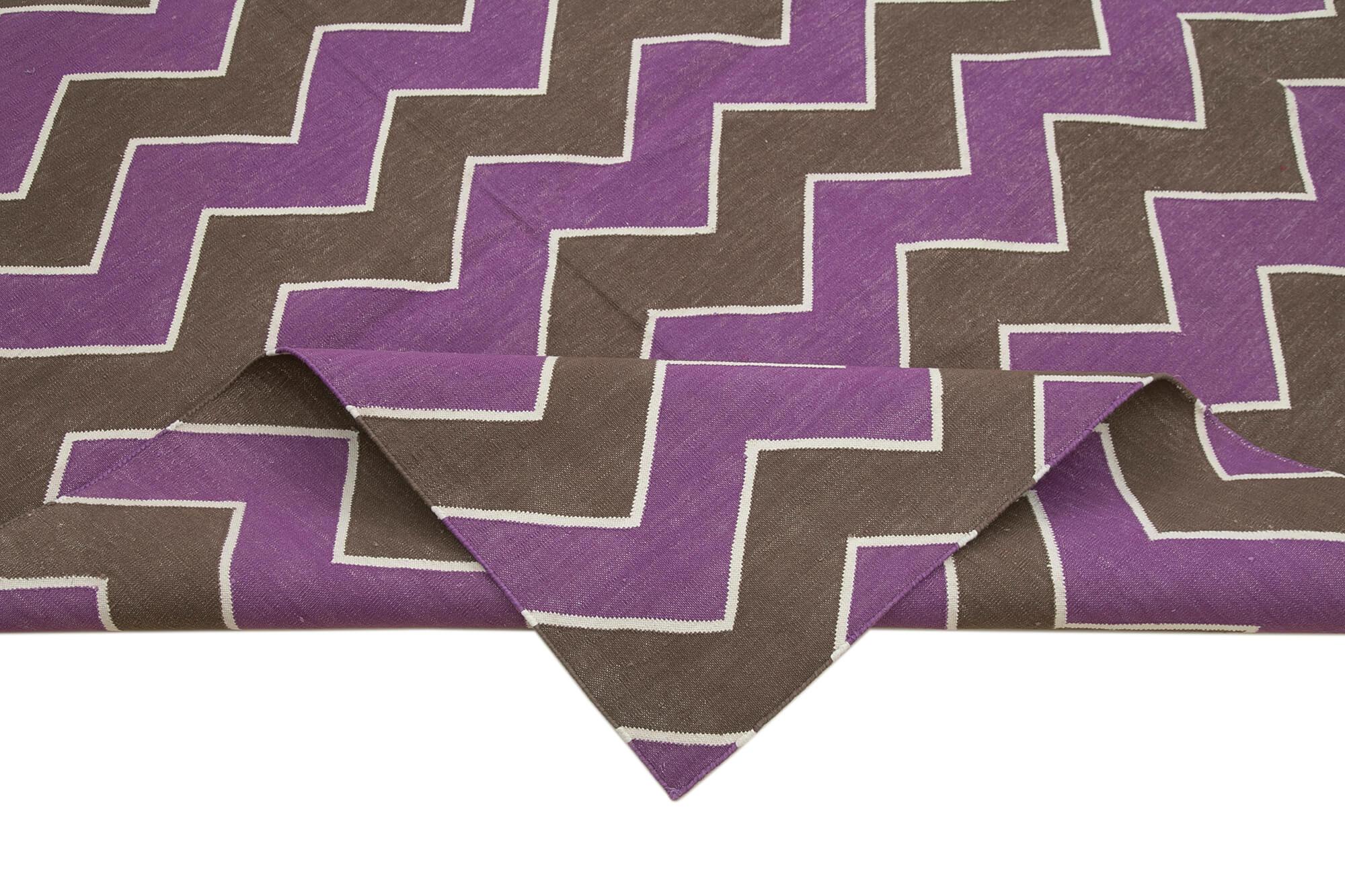 9 x 12 Purple Dhurrie Rug - 3012