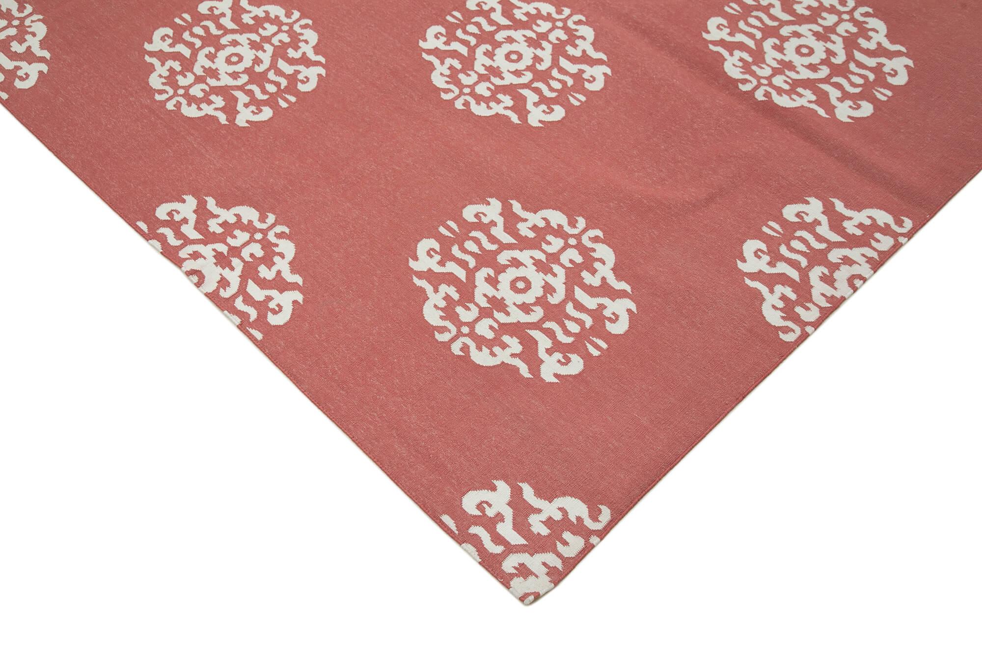 9 x 12 Red Dhurrie Rug - 3023