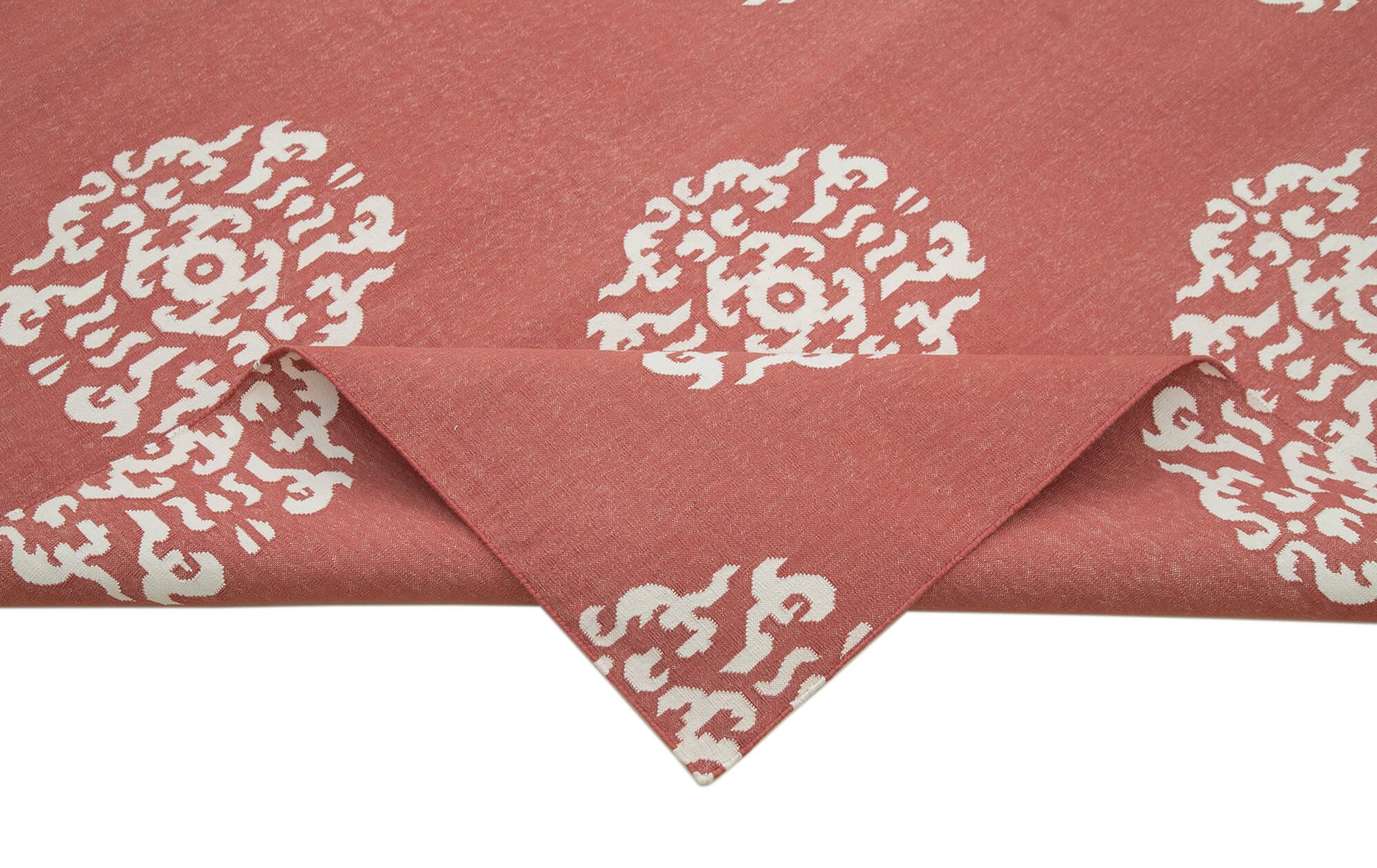 9 x 12 Red Dhurrie Rug - 3023