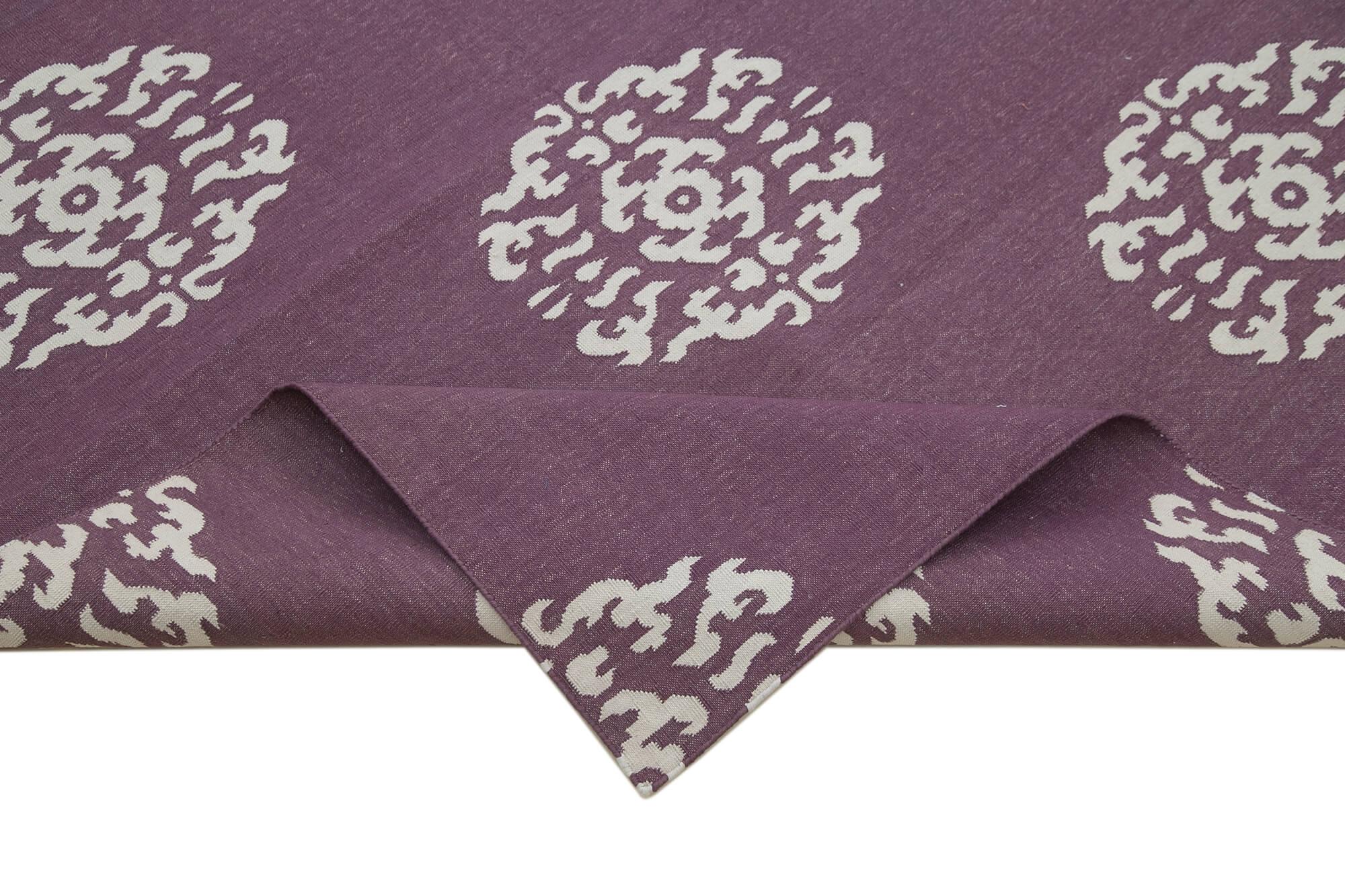 9 x 12 Purple Dhurrie Rug - 3025