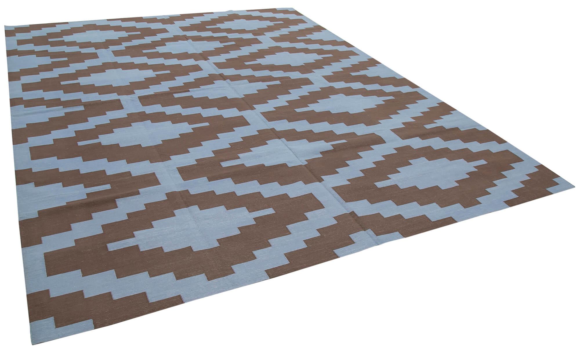 9 x 12 Brown Dhurrie Rug - 3032