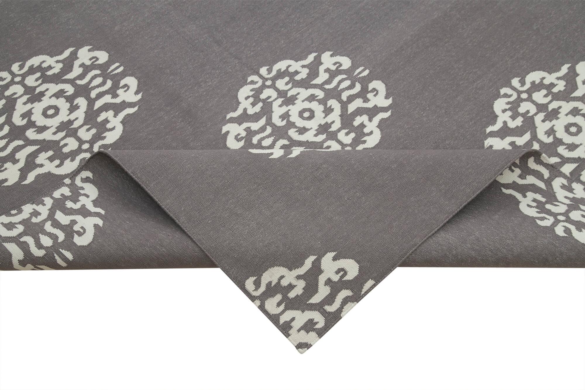 9 x 12 Grey Dhurrie Rug - 3033