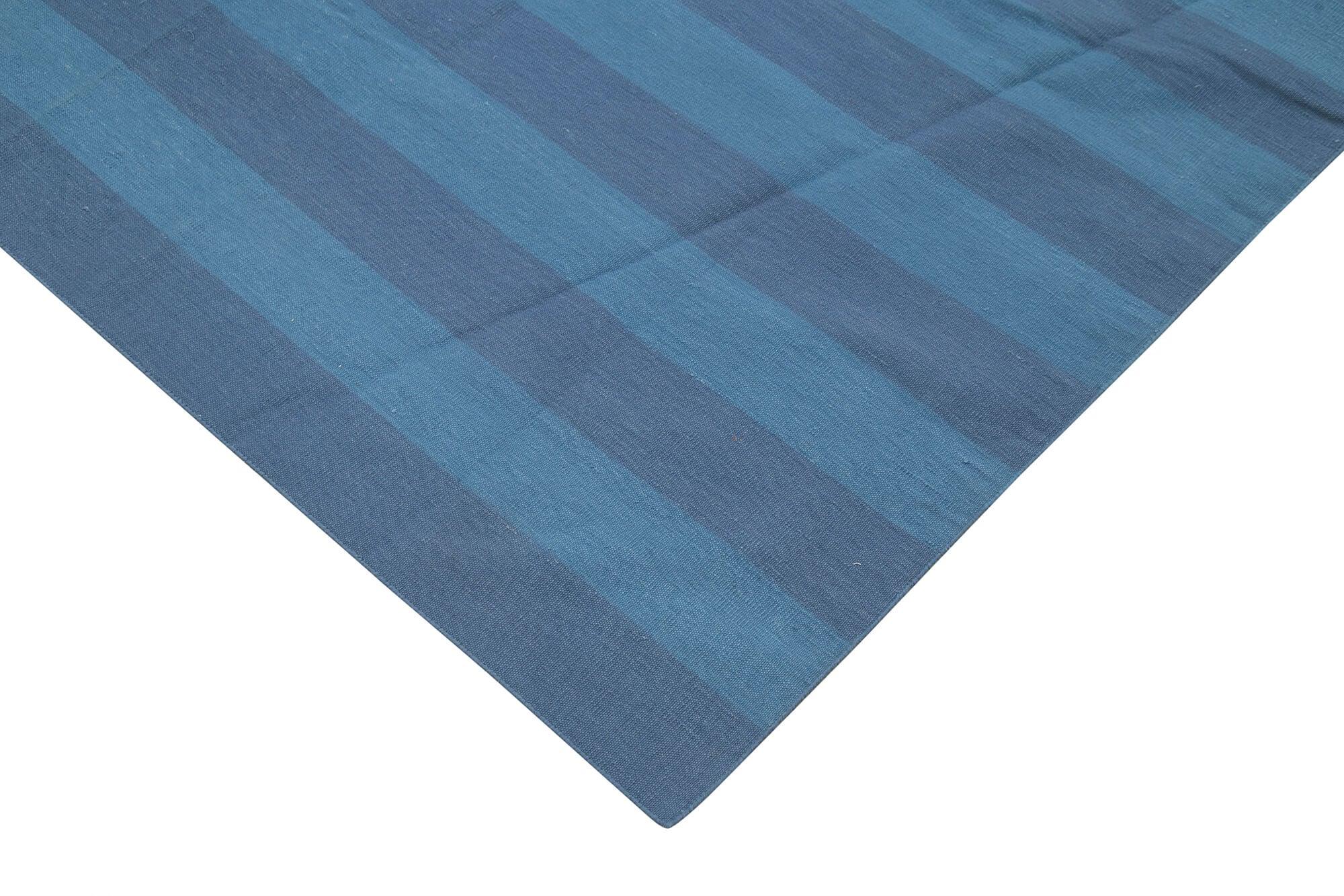 9 x 12 Blue Dhurrie Rug - 3035