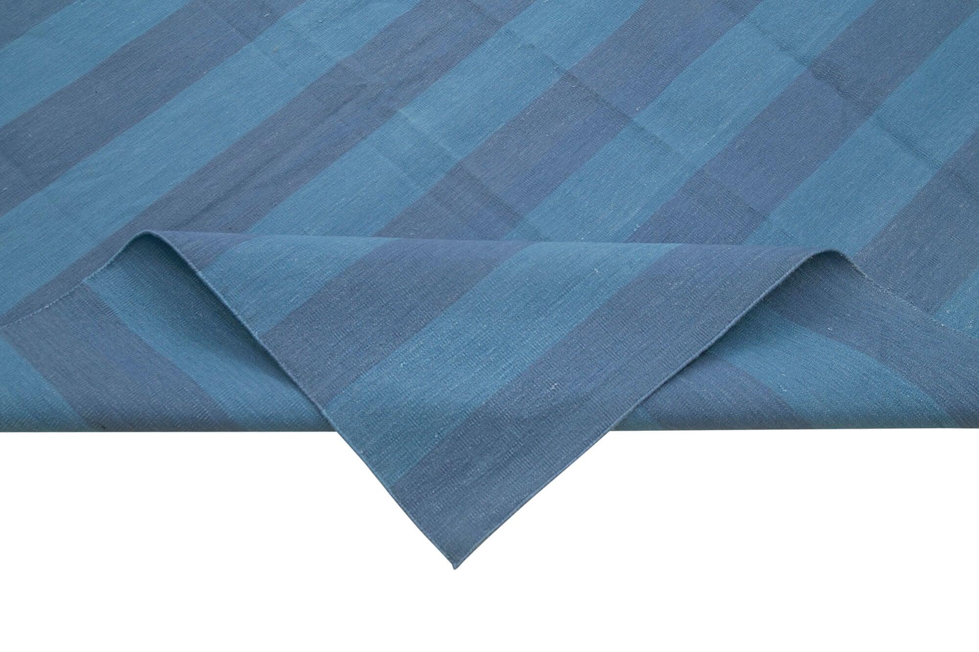 9 x 12 Blue Dhurrie Rug - 3035