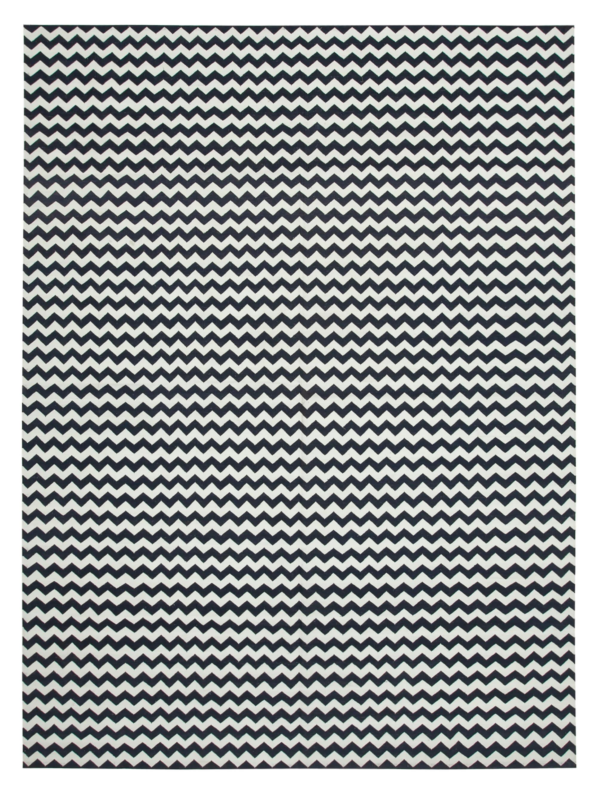 9 x 12 Black Dhurrie Rug - 3042