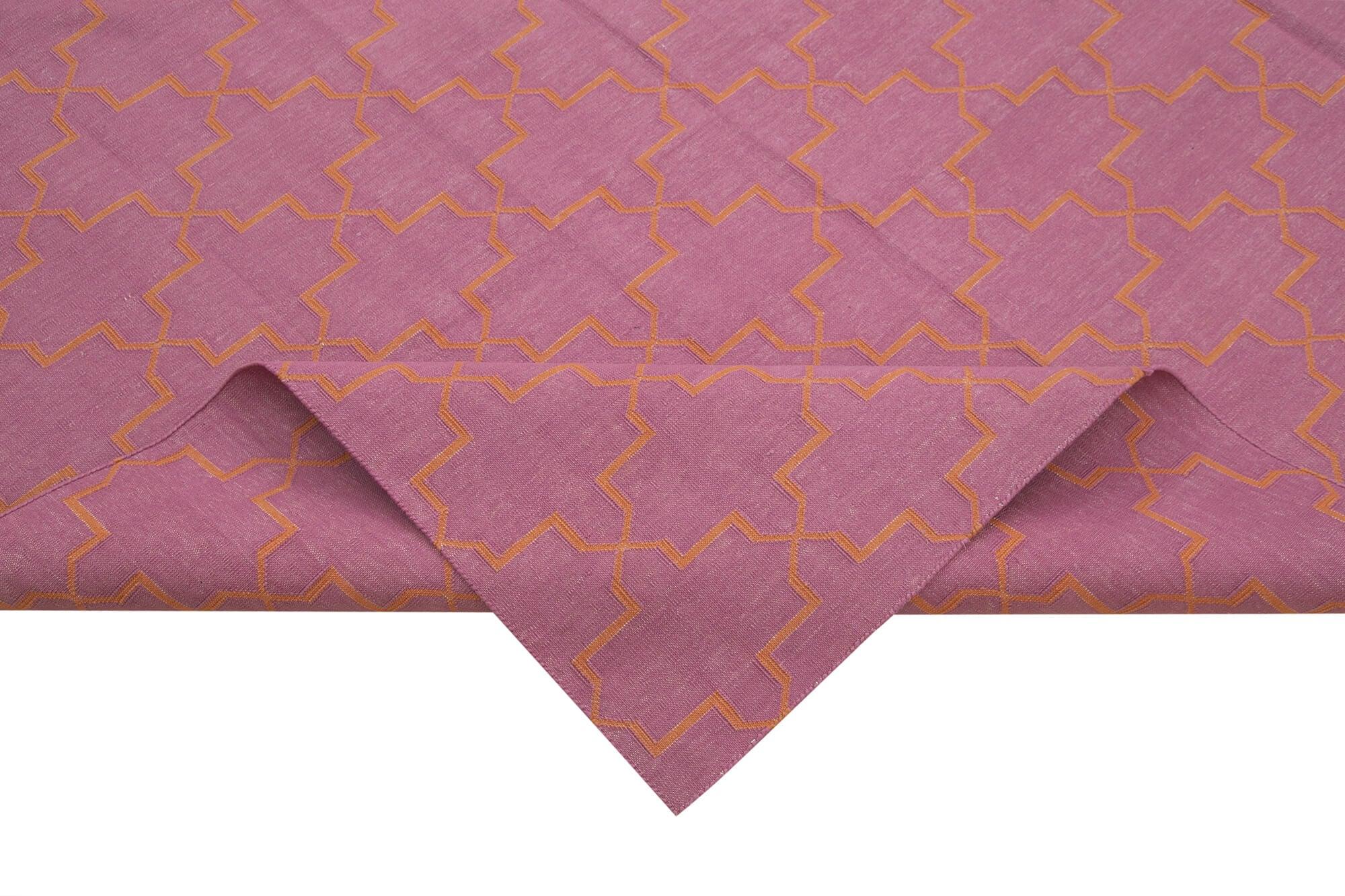 9 x 12 Pink Dhurrie Rug - 3044