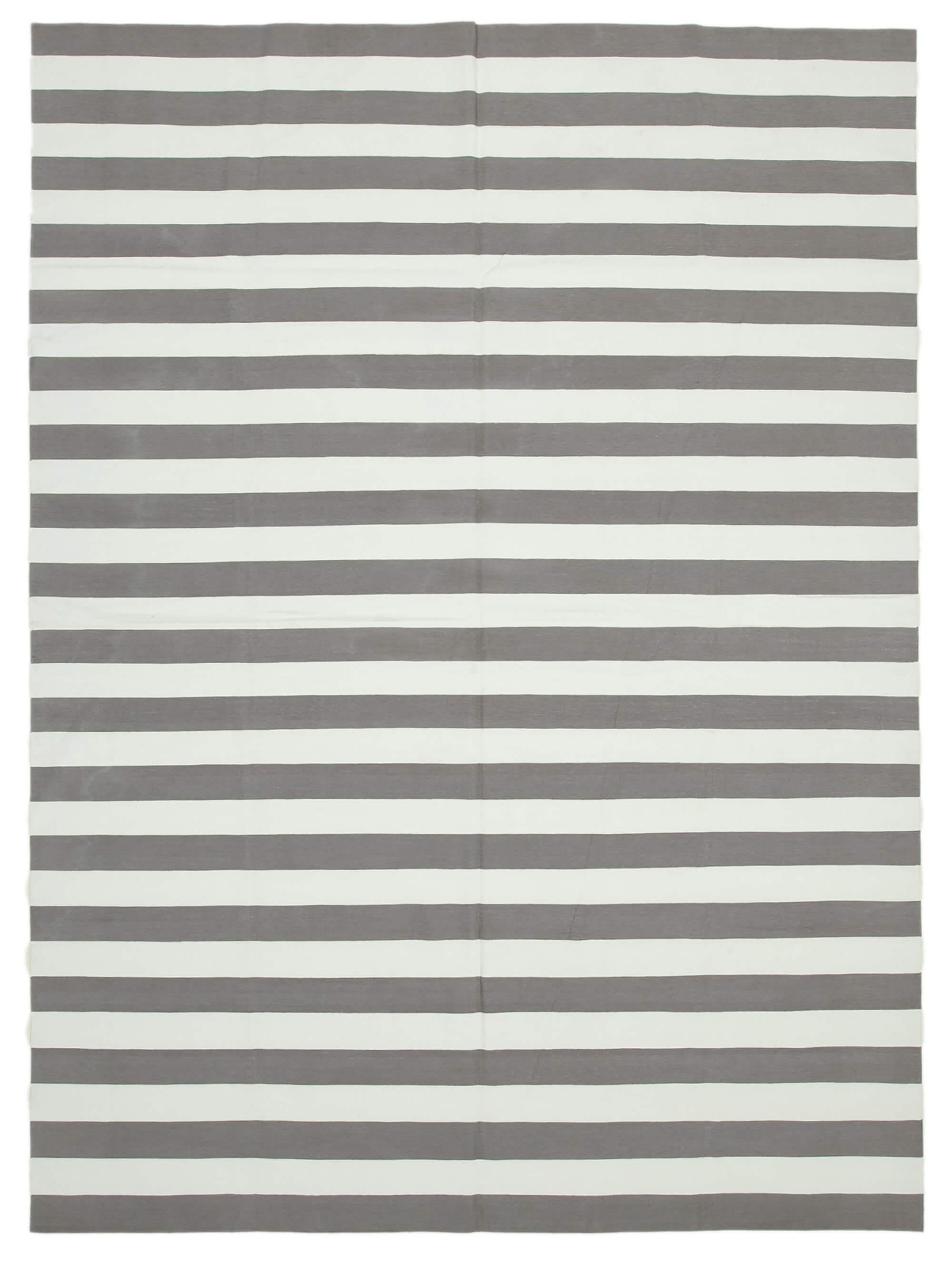 9 x 12 Grey Dhurrie Rug - 3047