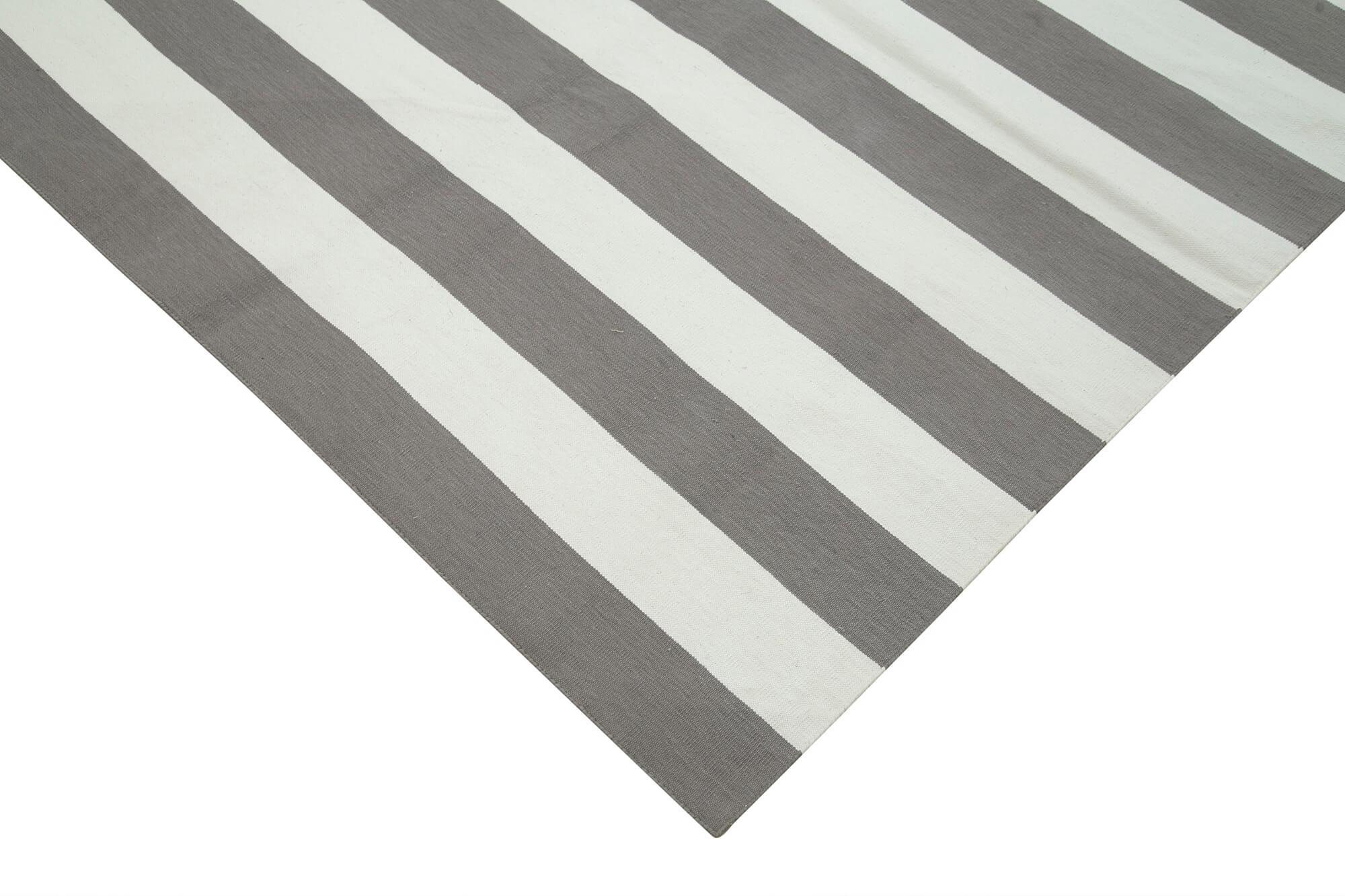 9 x 12 Grey Dhurrie Rug - 3047