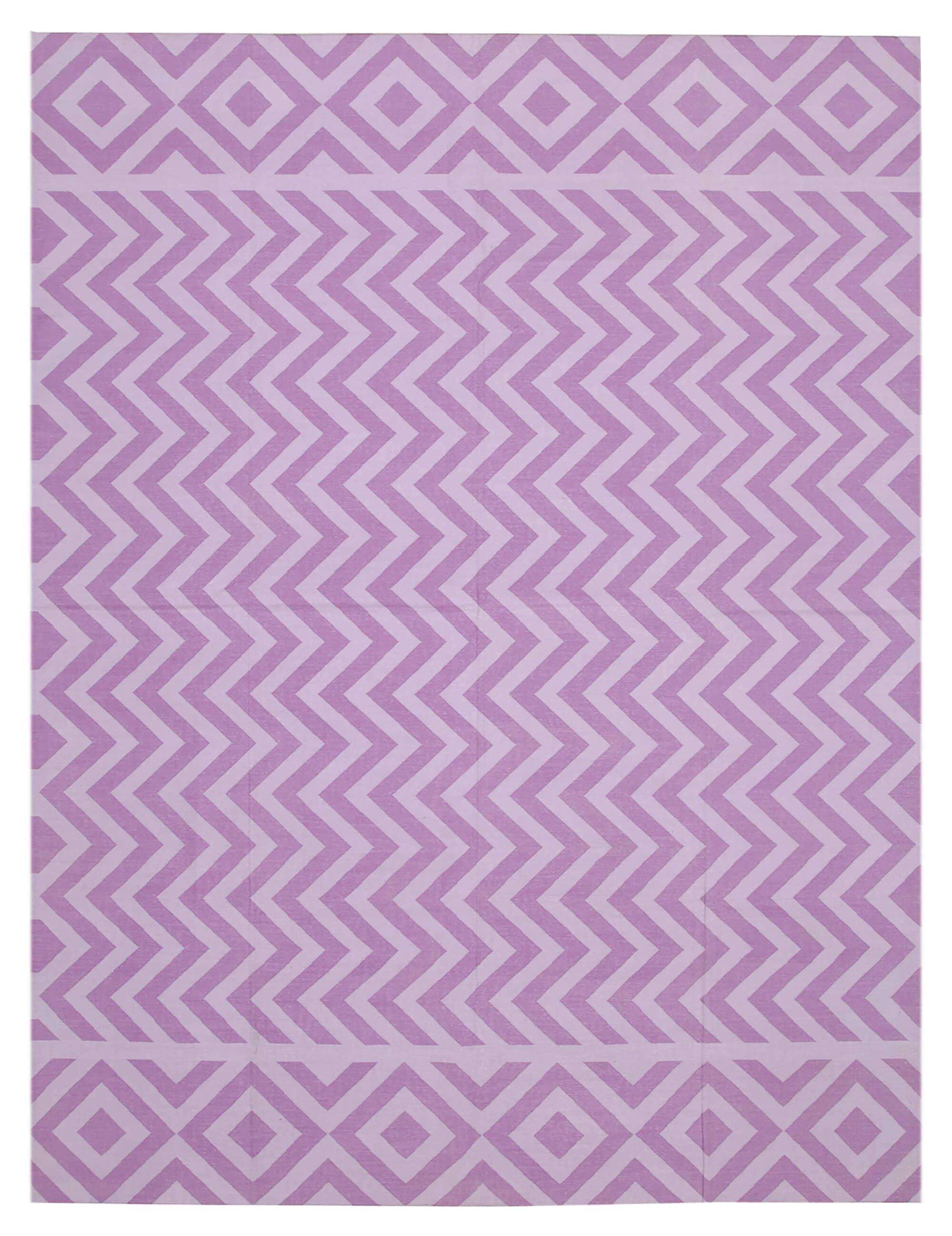 9 x 12 Purple Dhurrie Rug - 3048