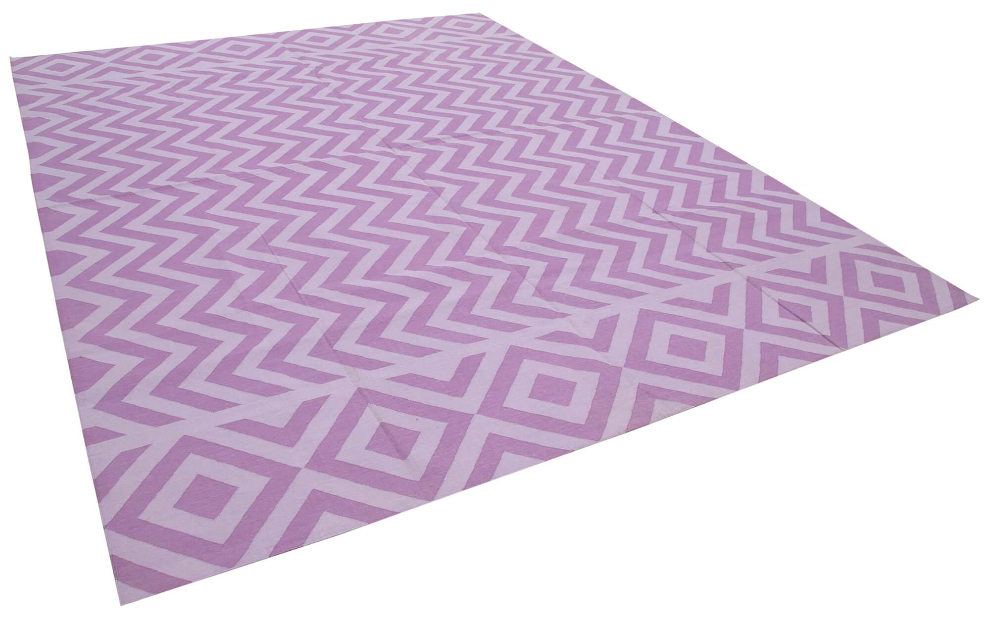 9 x 12 Purple Dhurrie Rug - 3048