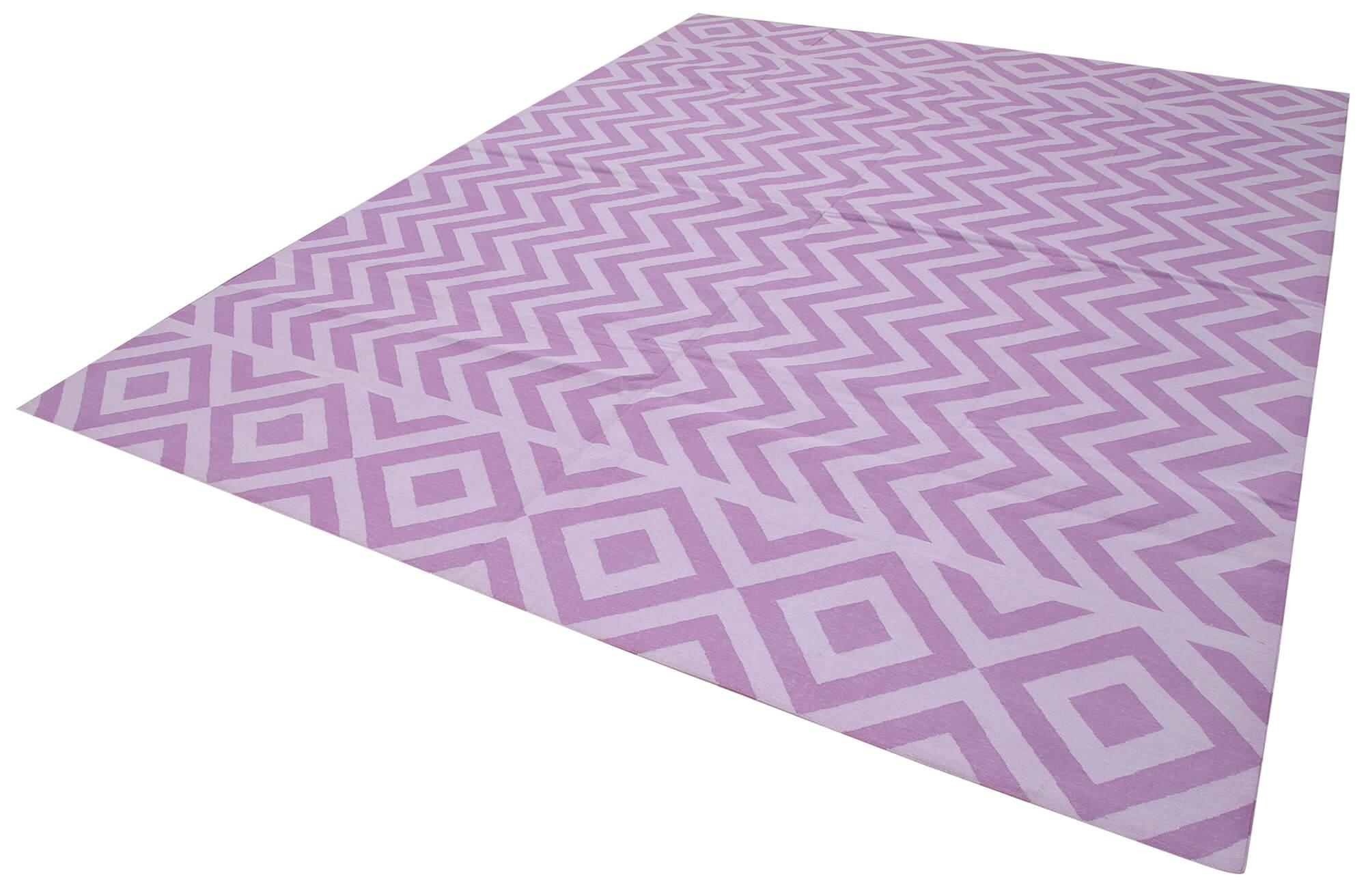 9 x 12 Purple Dhurrie Rug - 3048