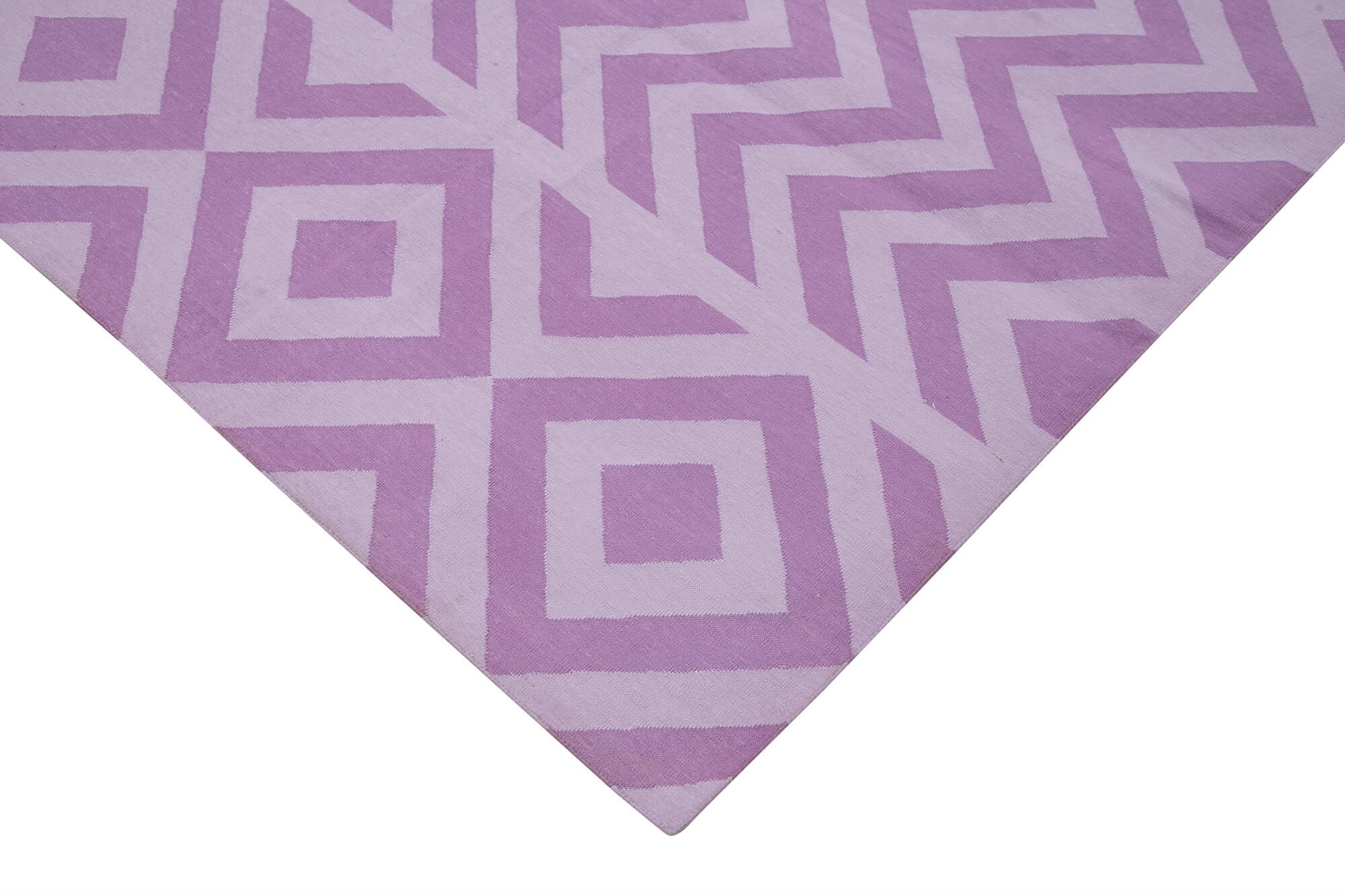 9 x 12 Purple Dhurrie Rug - 3048