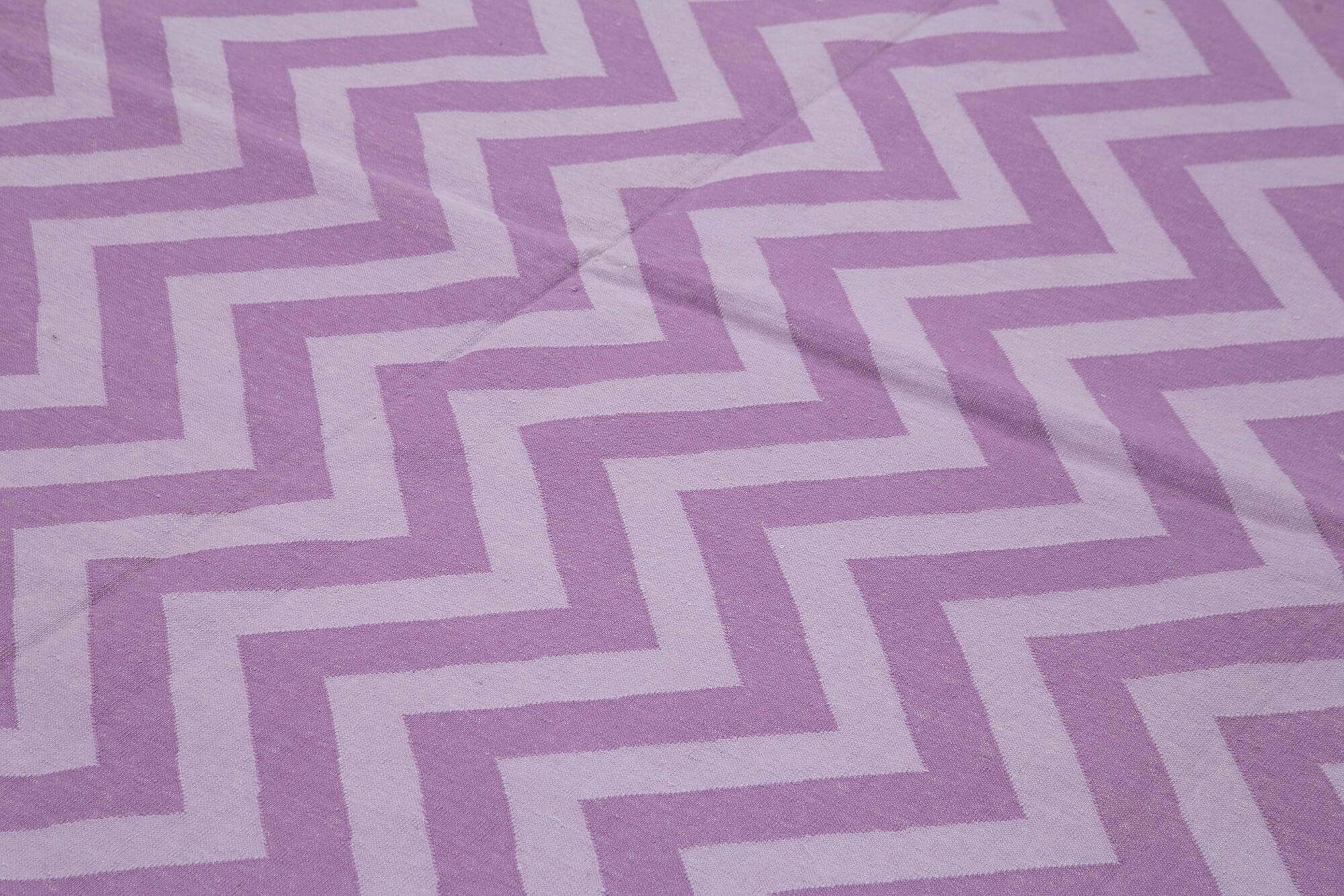 9 x 12 Purple Dhurrie Rug - 3048