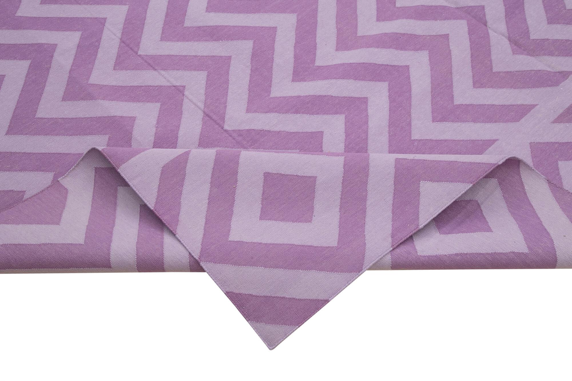 9 x 12 Purple Dhurrie Rug - 3048