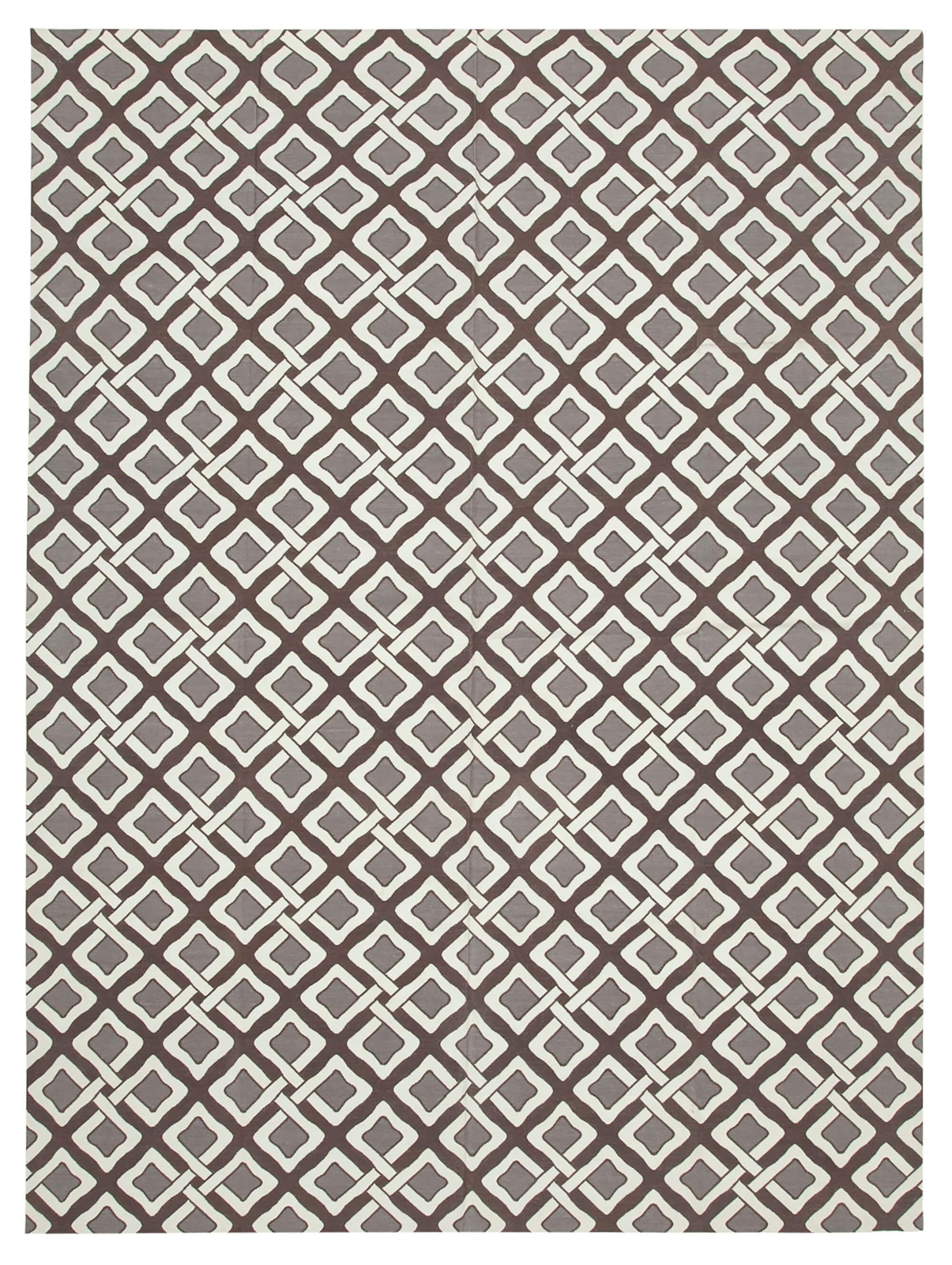 9 x 12 Brown Dhurrie Rug - 3055