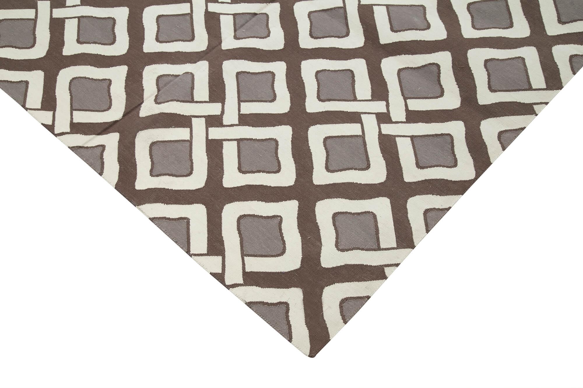 9 x 12 Brown Dhurrie Rug - 3055