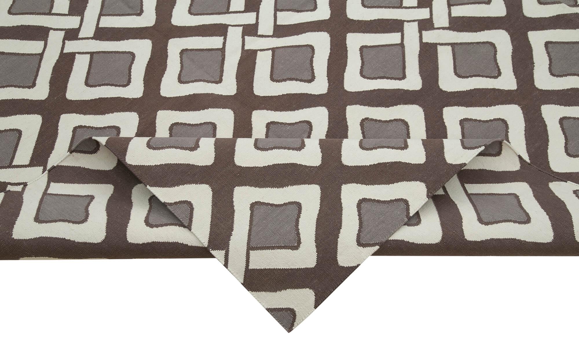 9 x 12 Brown Dhurrie Rug - 3055