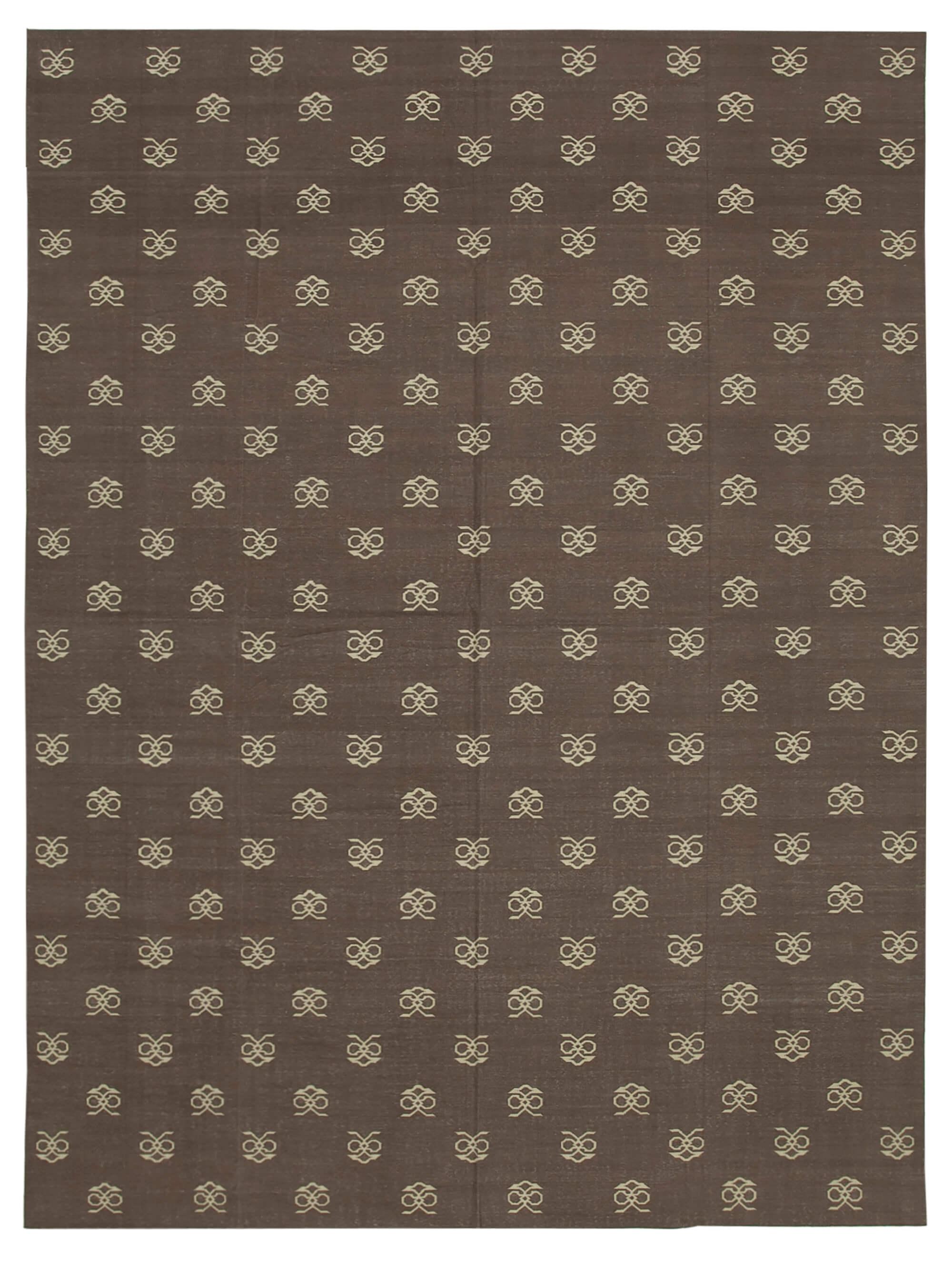 9 x 12 Brown Dhurrie Rug - 3057