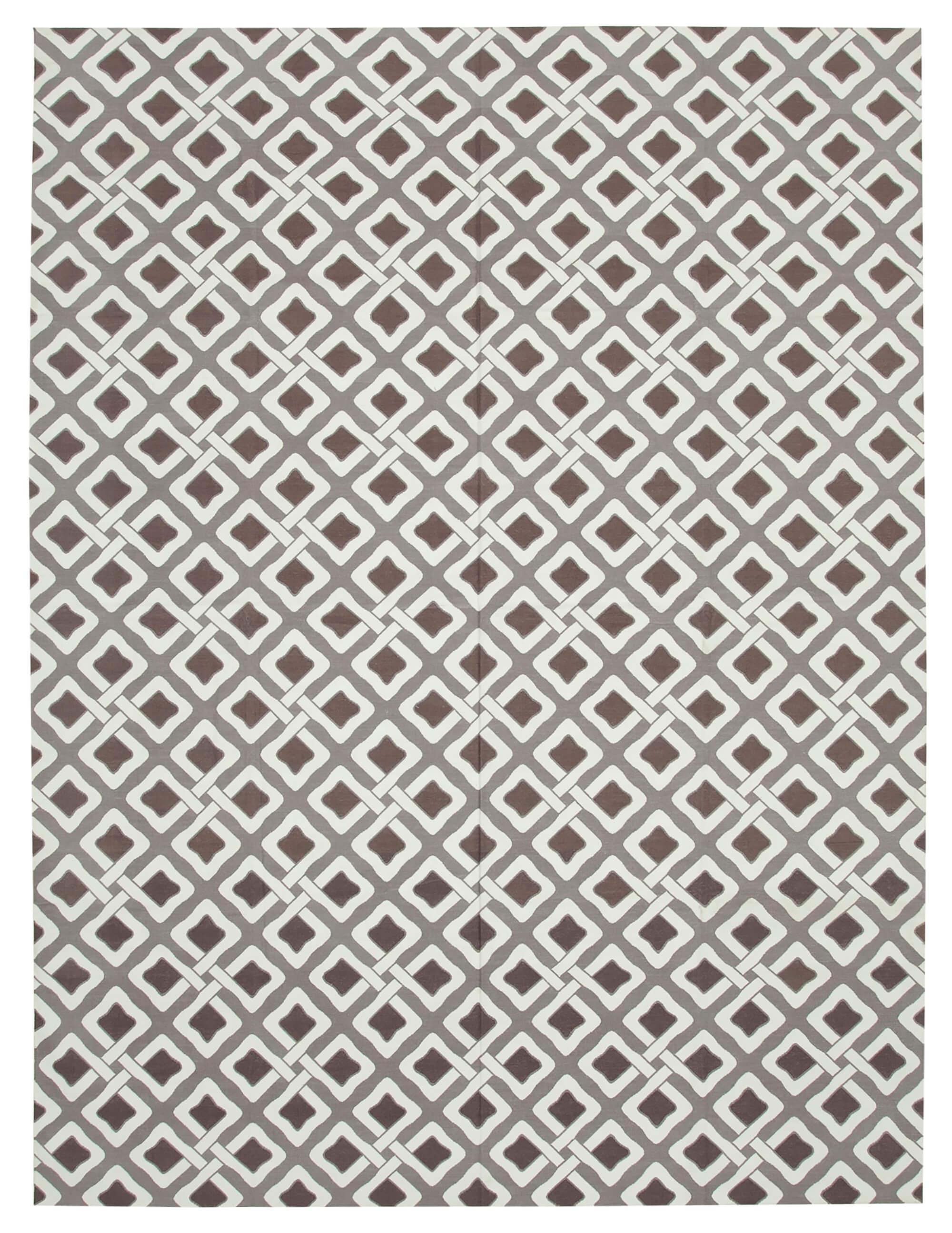 9 x 12 Brown Dhurrie Rug - 3059