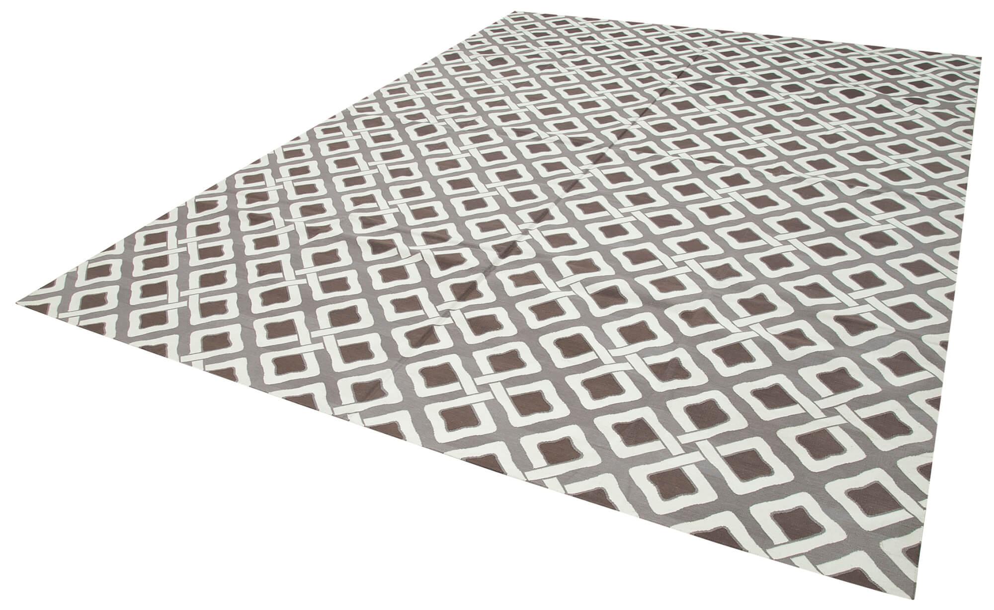 9 x 12 Brown Dhurrie Rug - 3059