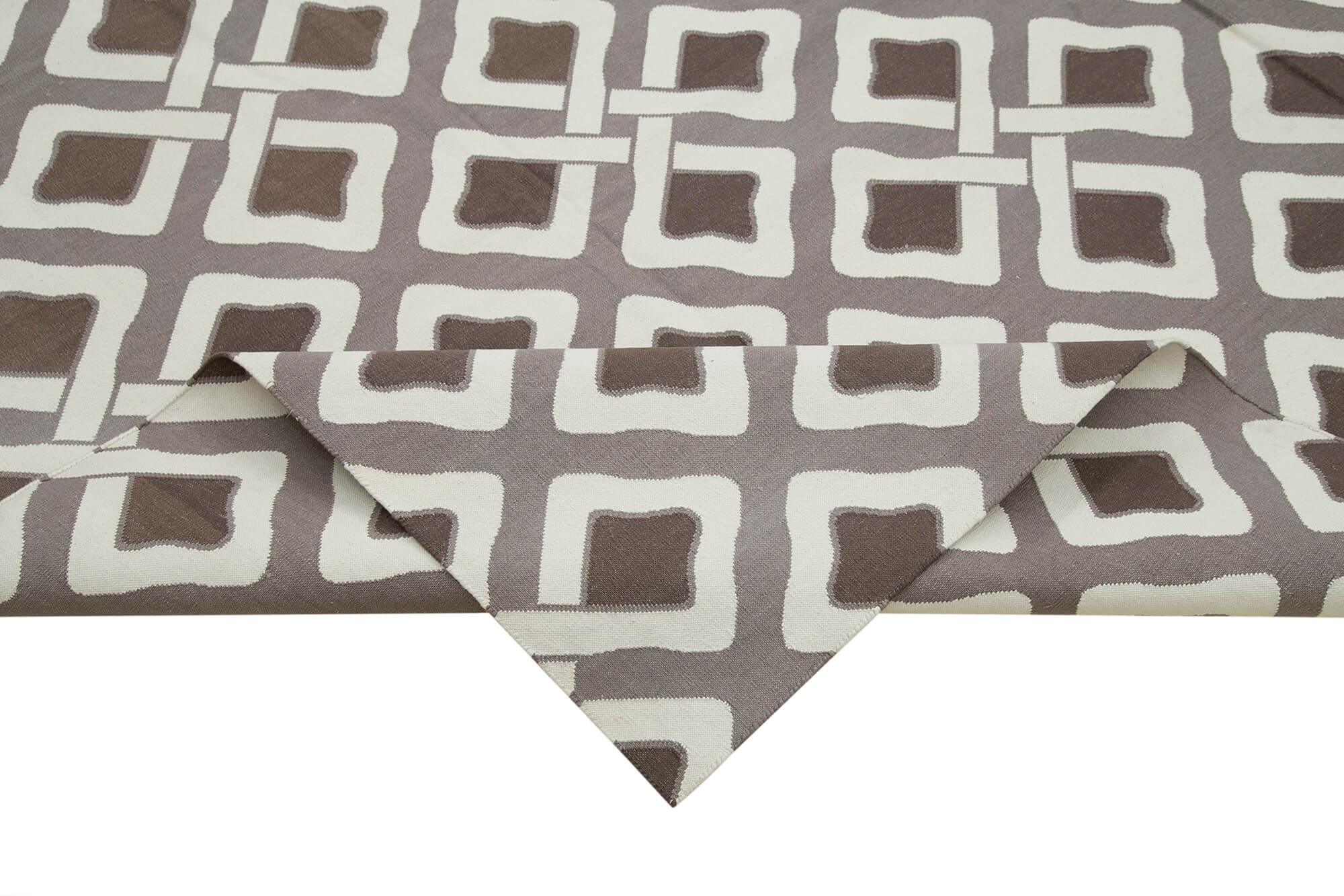 9 x 12 Brown Dhurrie Rug - 3059