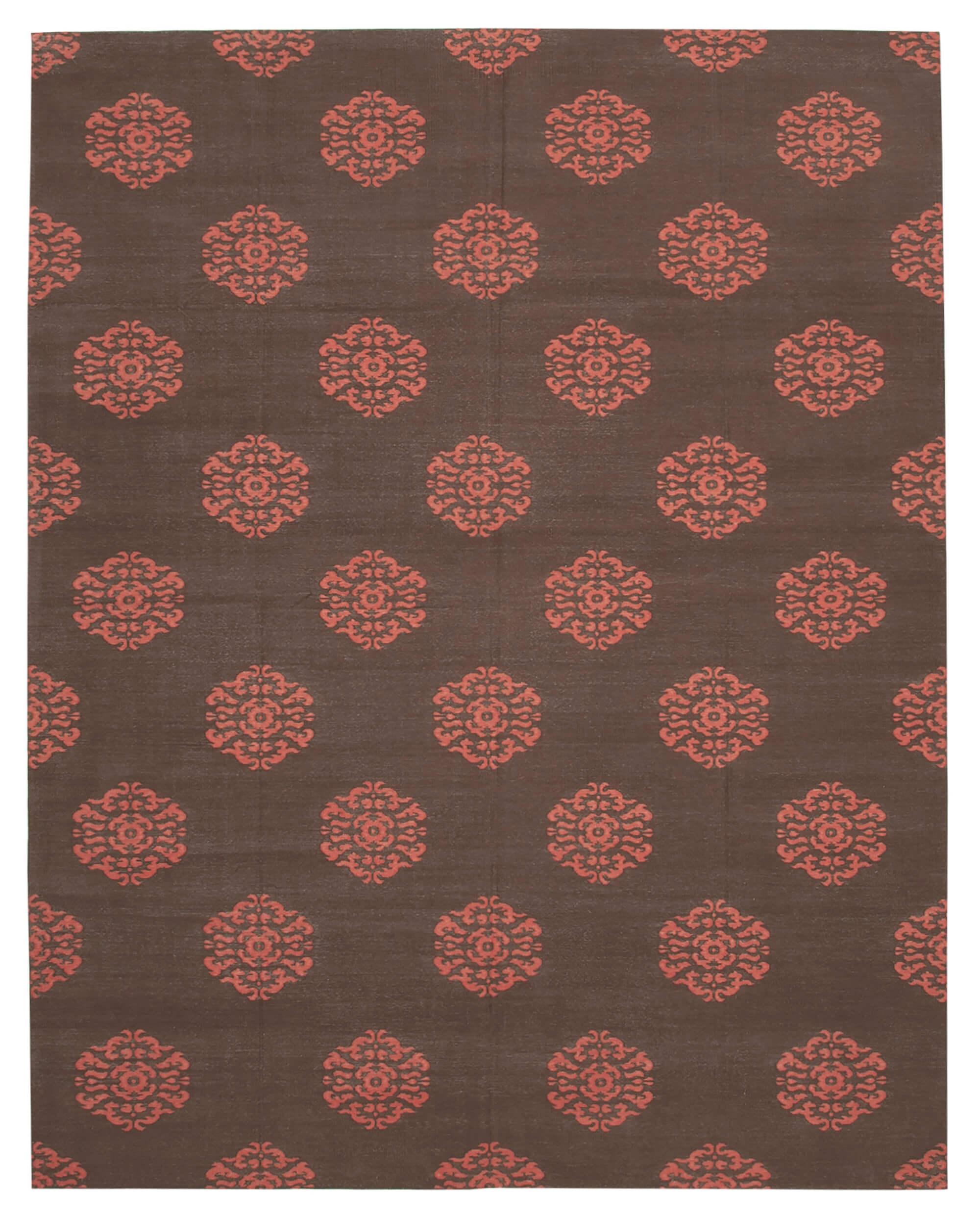 9 x 12 Brown Dhurrie Rug - 3063