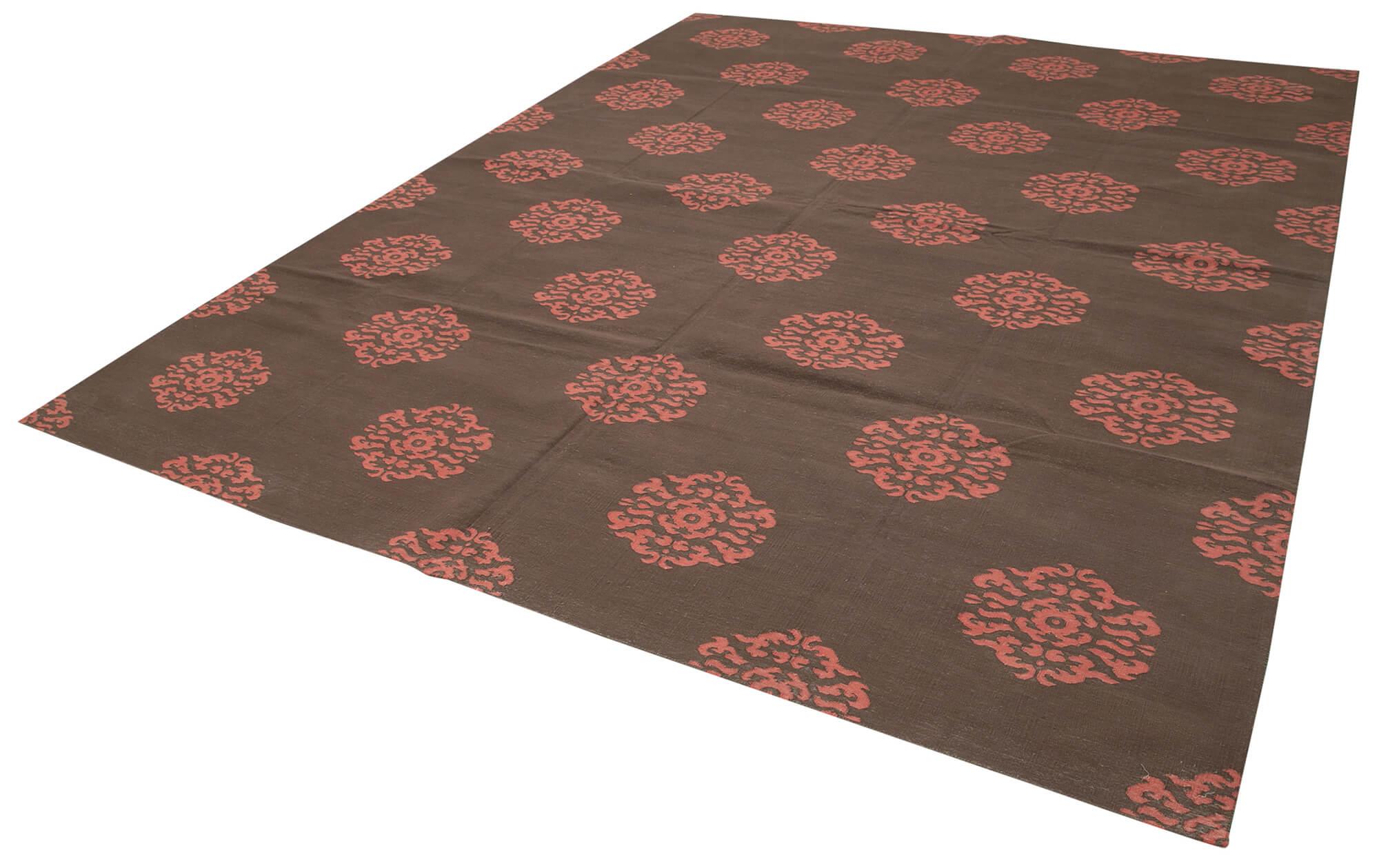 9 x 12 Brown Dhurrie Rug - 3063