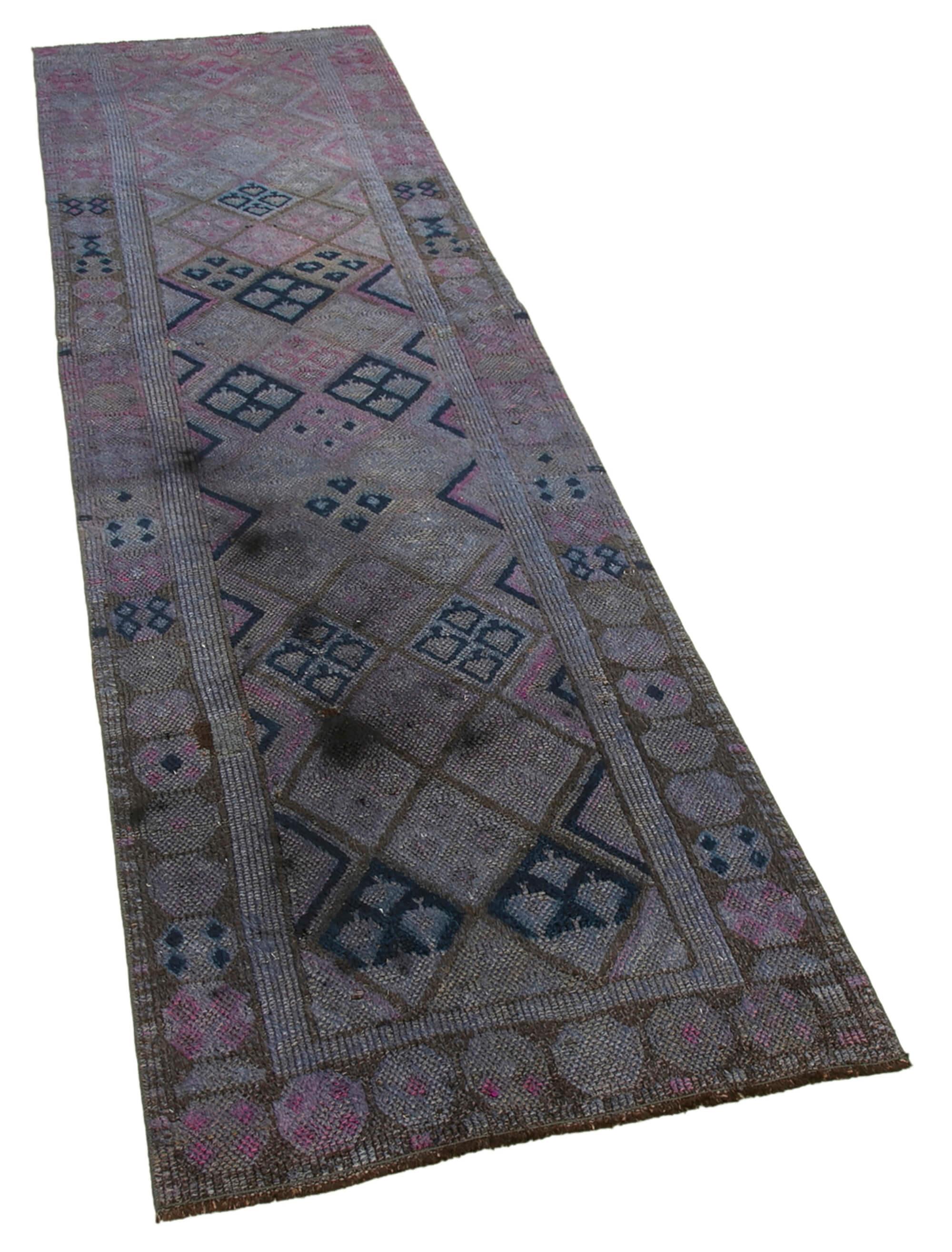 3 x 9 Purple Boho Runner Rugs - 3065