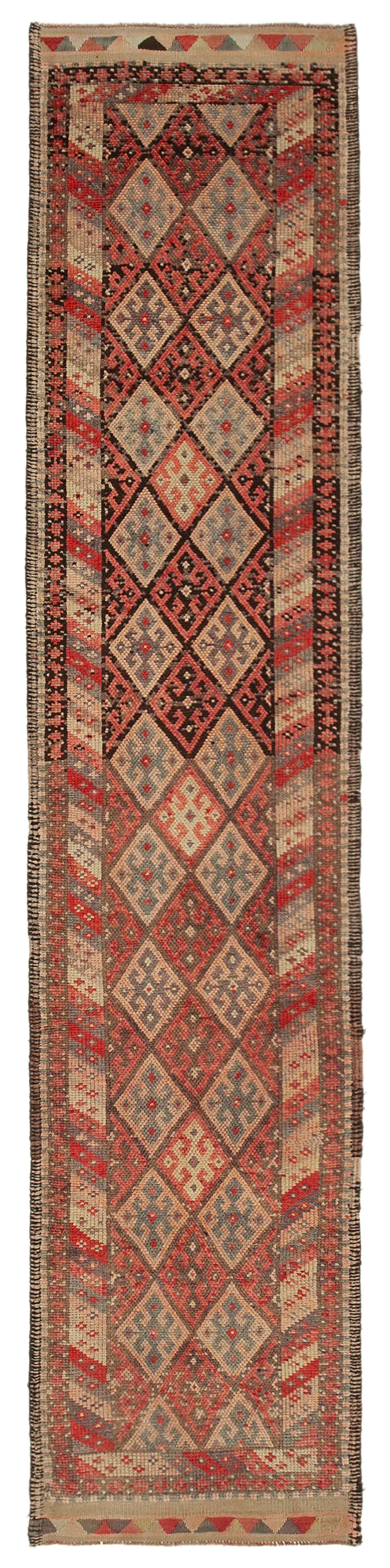 3 x 14 Beige Boho Runner Rugs - 3067