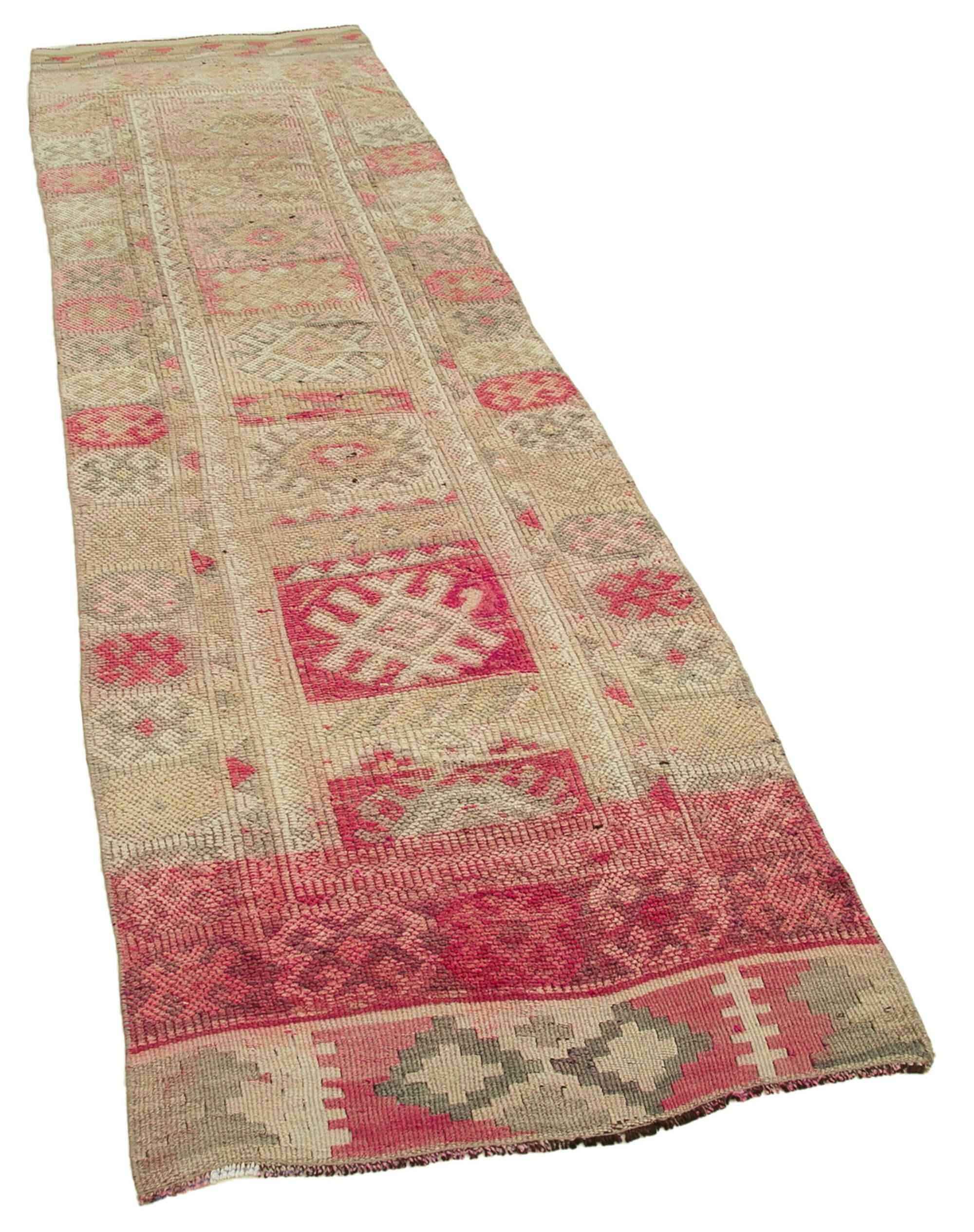 3 x 9 Beige Boho Runner Rugs - 3073