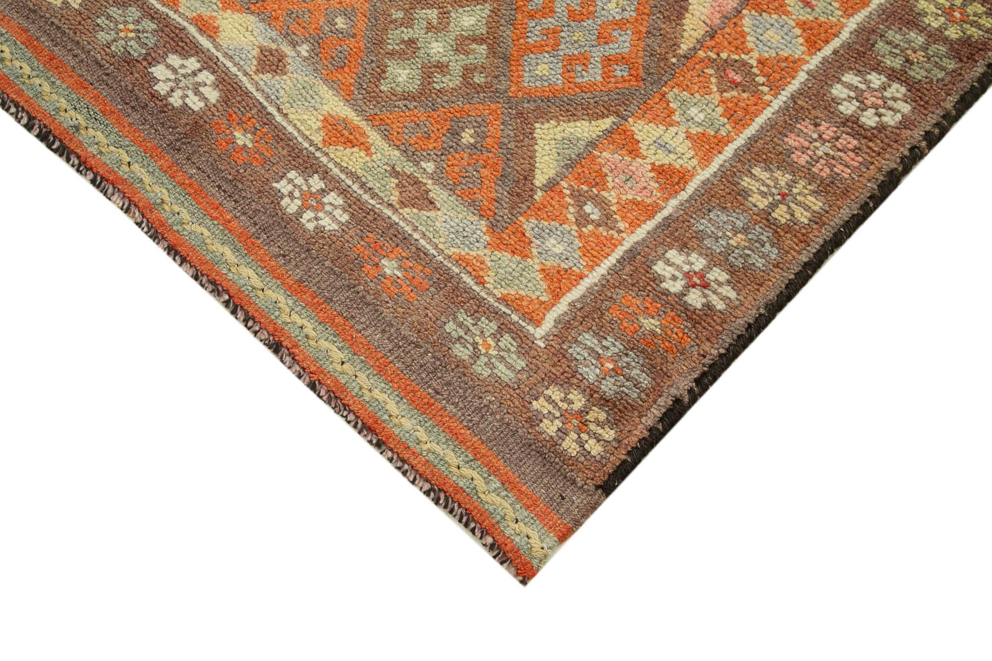 3 x 11 Brown Boho Runner Rugs - 3075