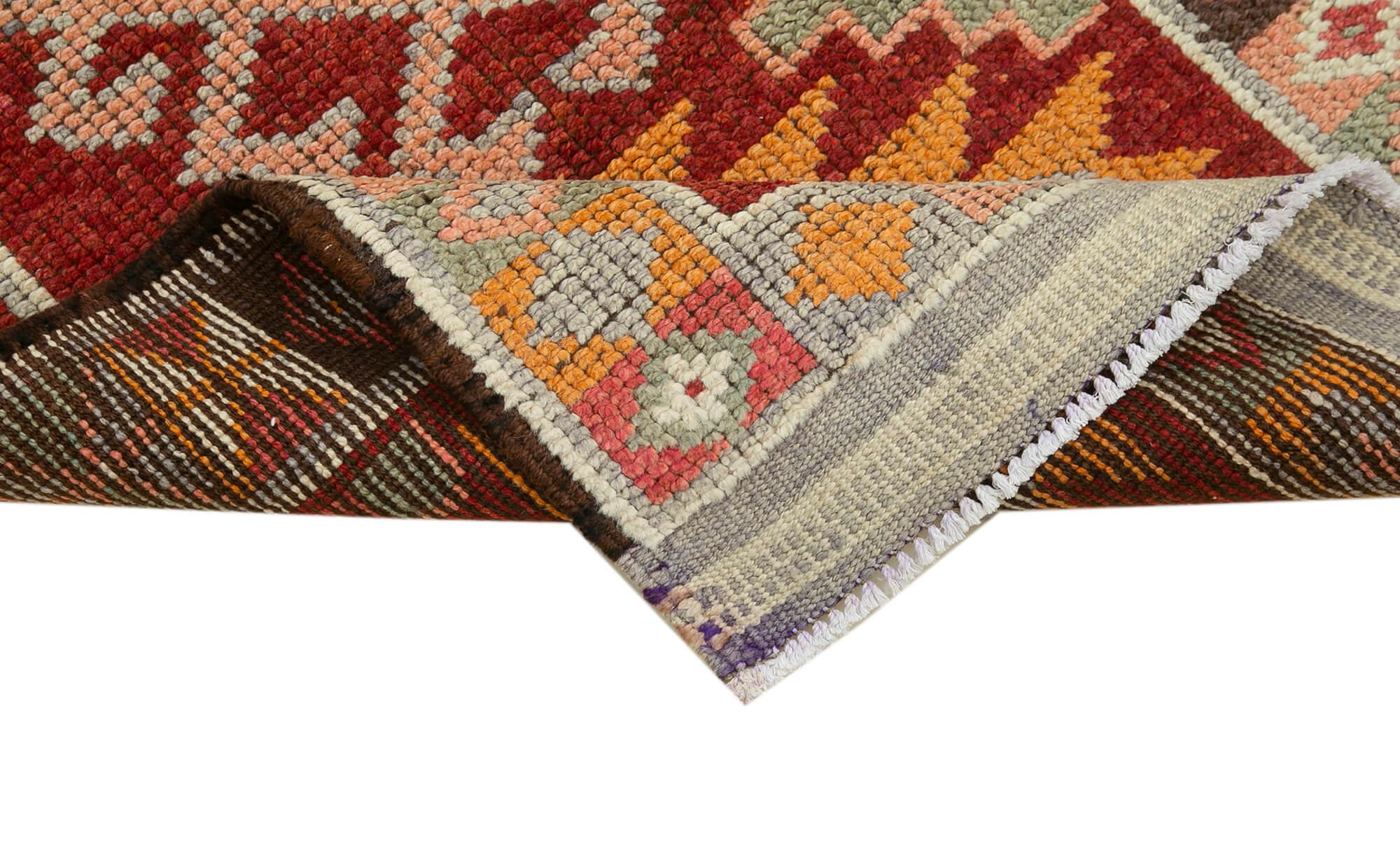 3 x 13 Red Boho Runner Rugs - 3076