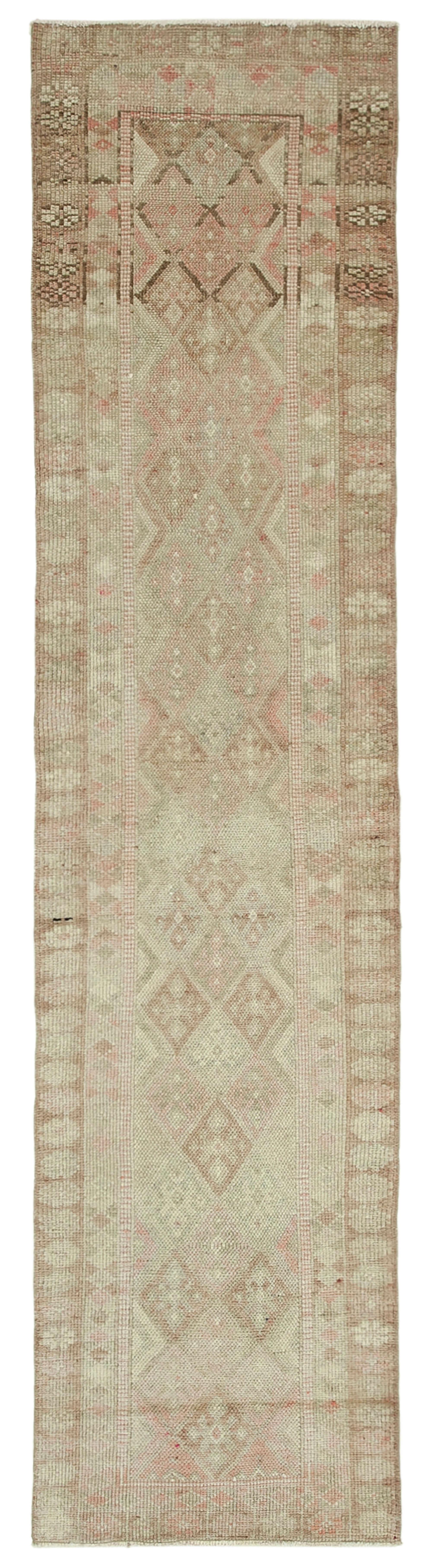 3 x 11 Beige Boho Runner Rugs - 3080