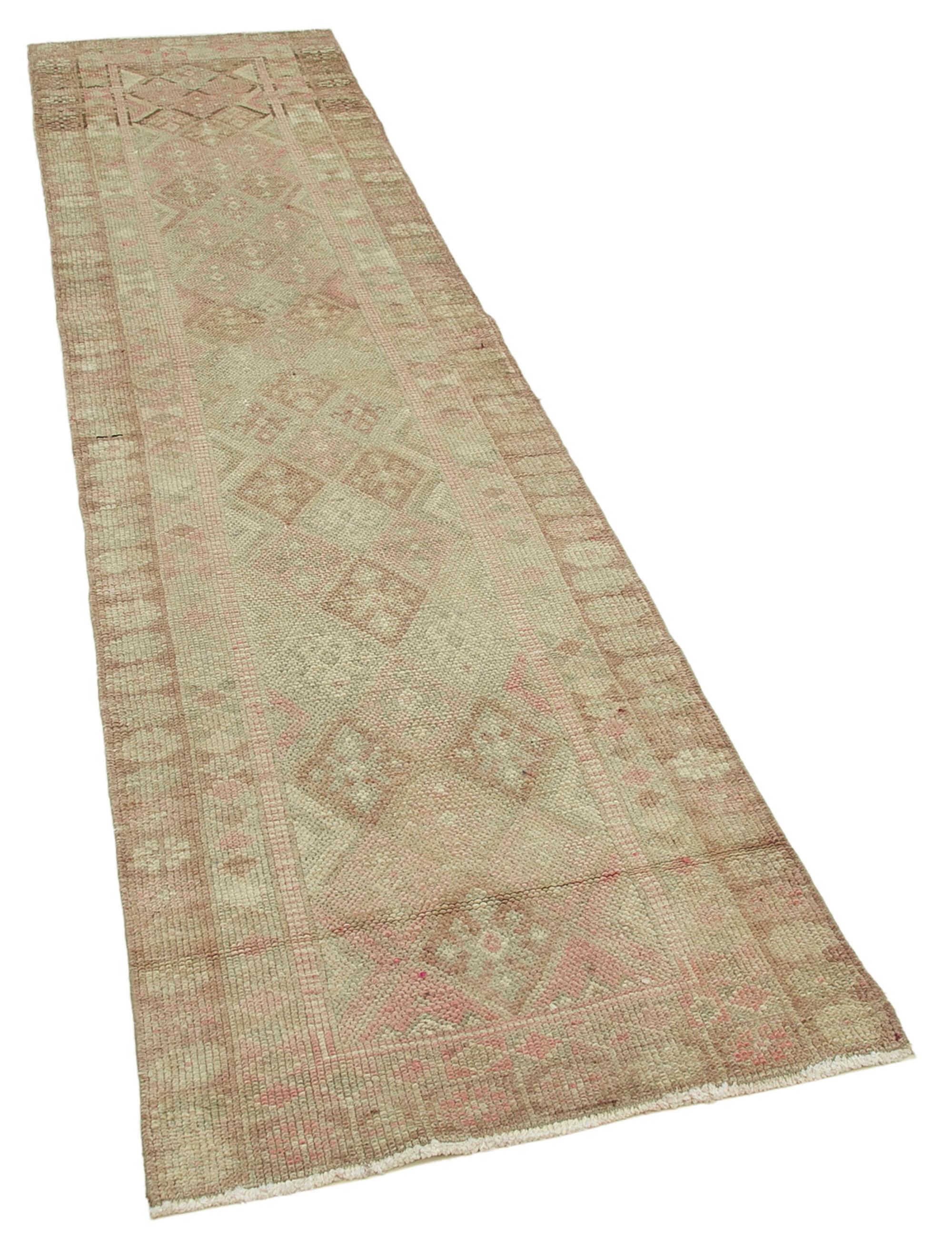 3 x 11 Beige Boho Runner Rugs - 3080