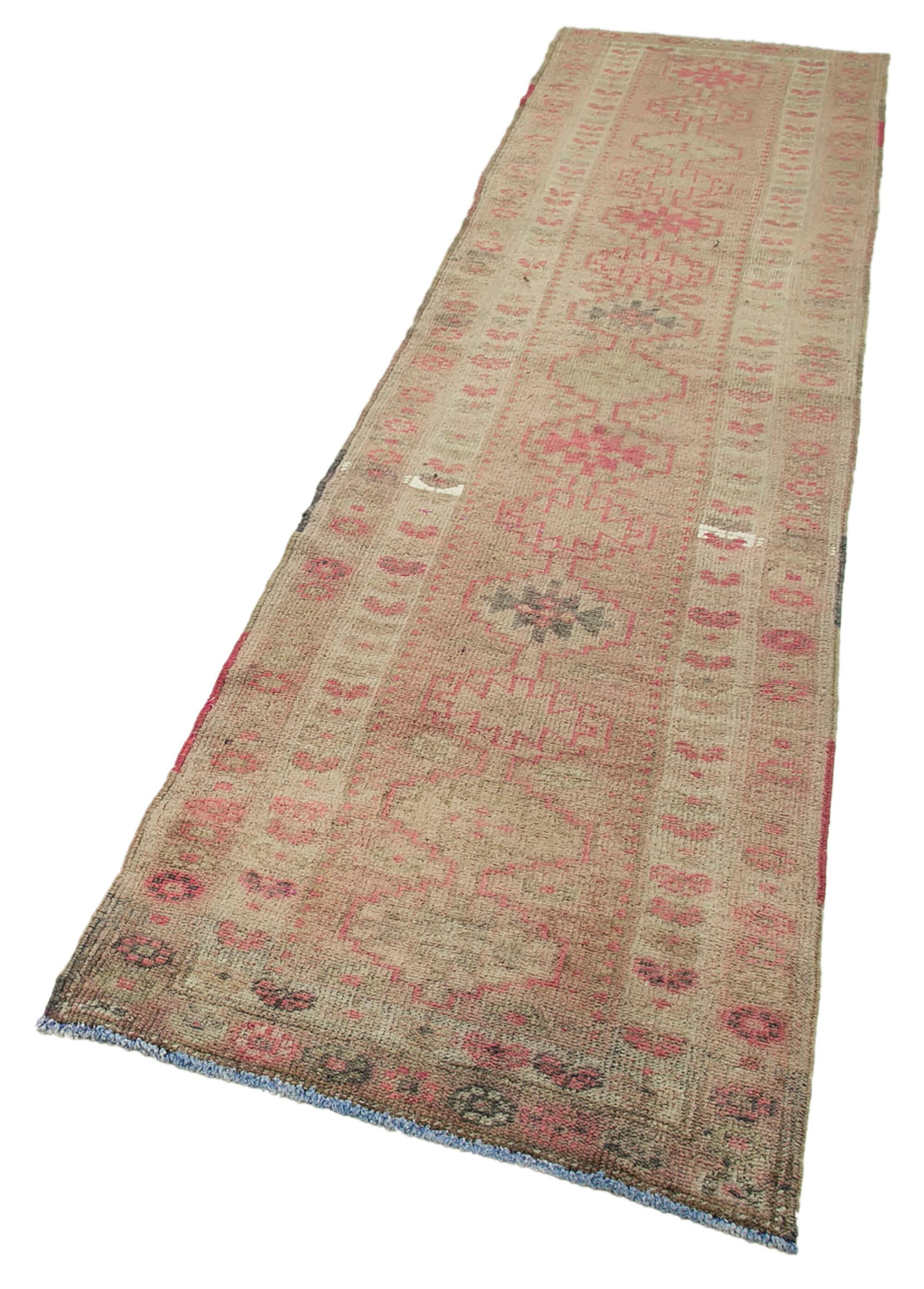 2 x 11 Beige Boho Runner Rugs - 3082