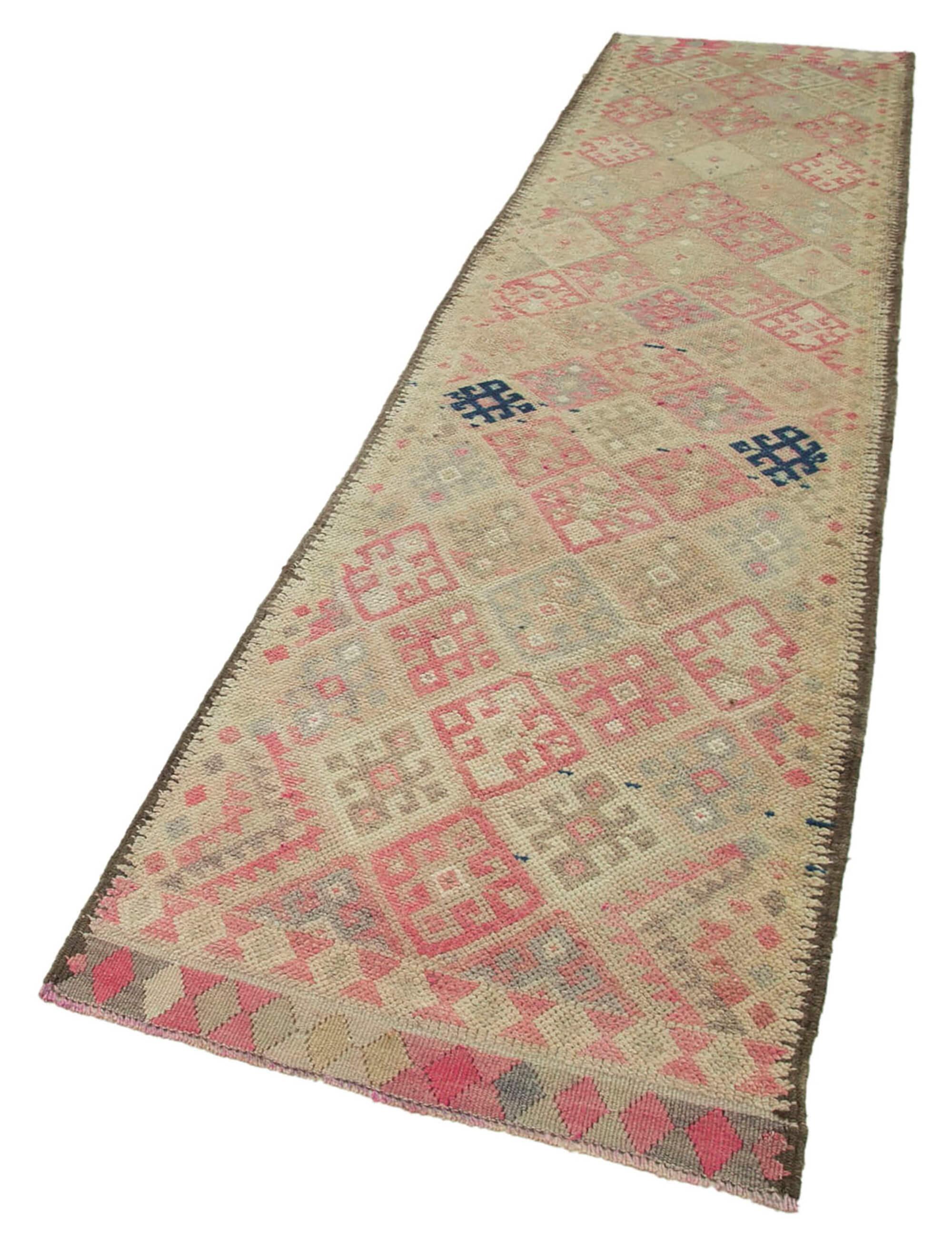 3 x 14 Beige Boho Runner Rugs - 3084