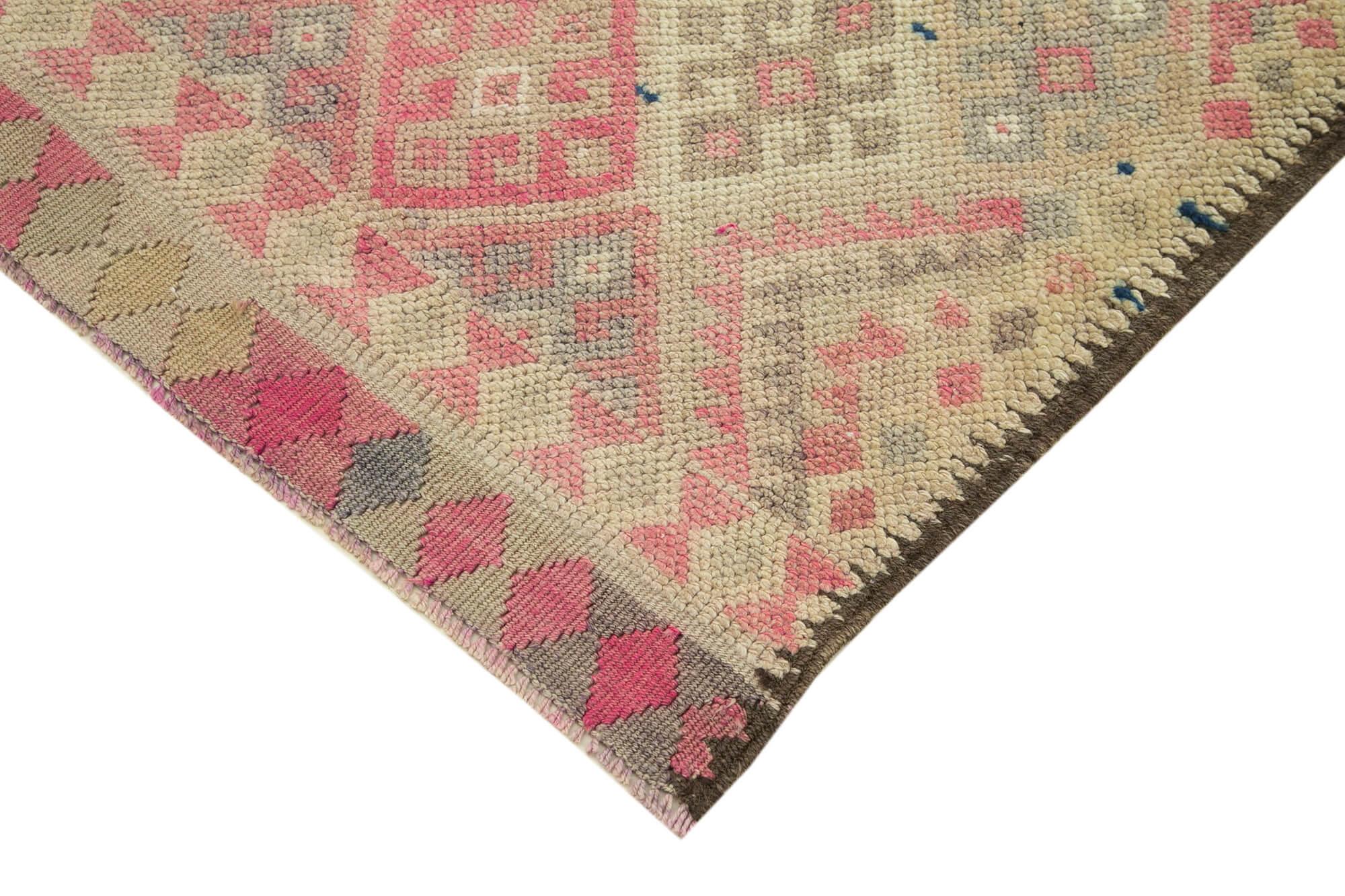 3 x 14 Beige Boho Runner Rugs - 3084