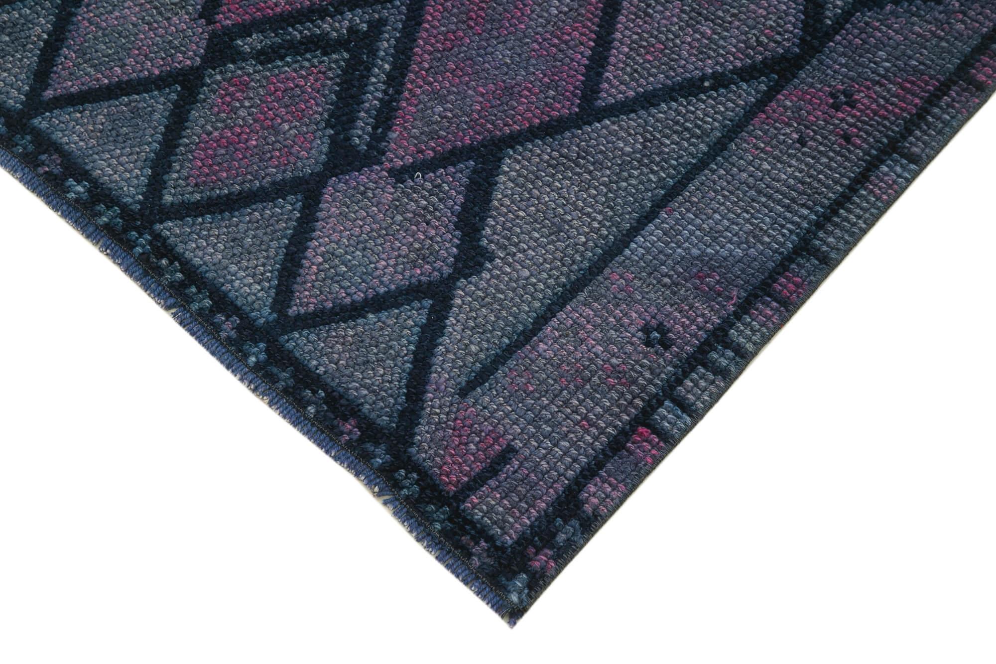 3 x 12 Purple Boho Runner Rugs - 3087