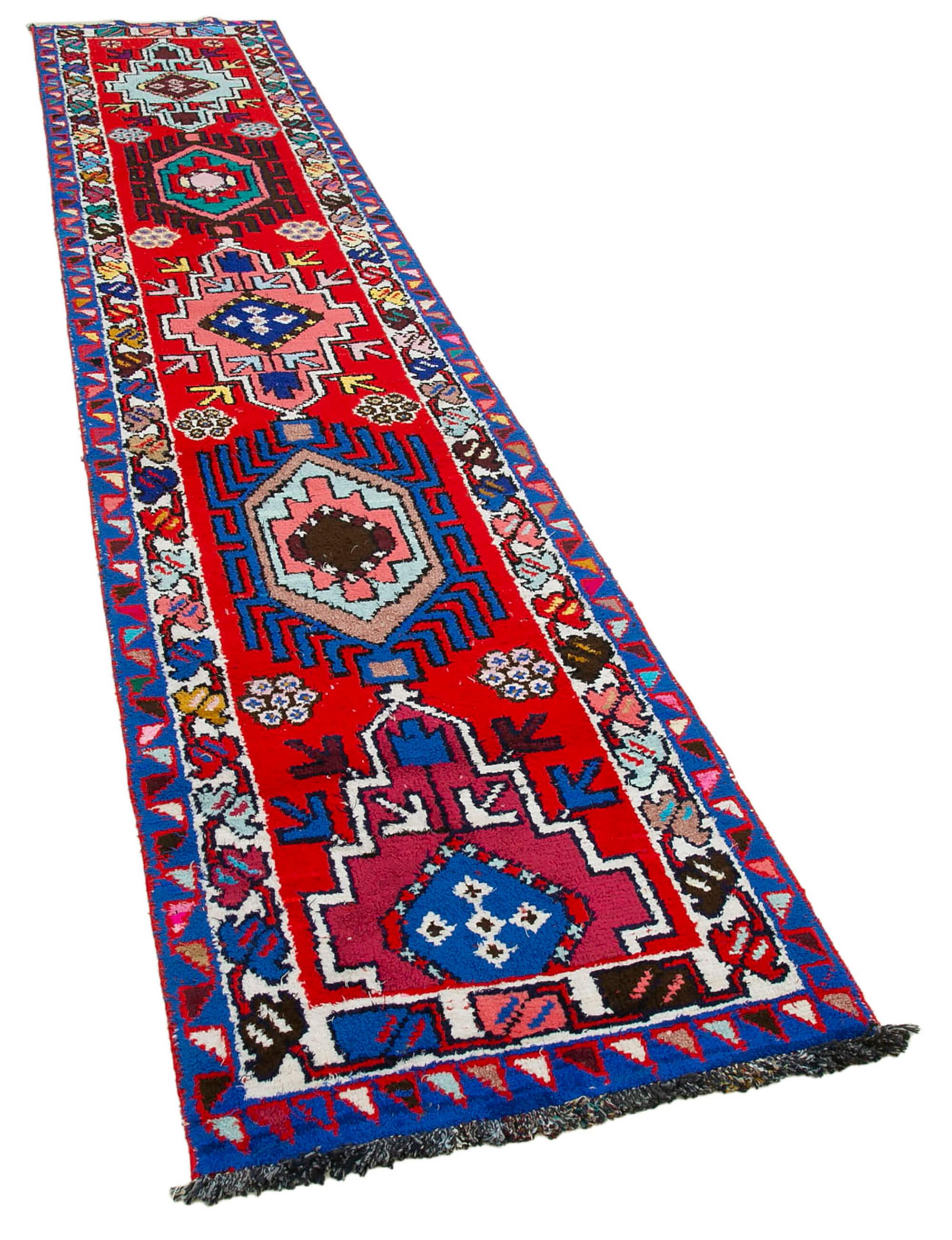 3 x 13 Red Boho Runner Rugs - 3090