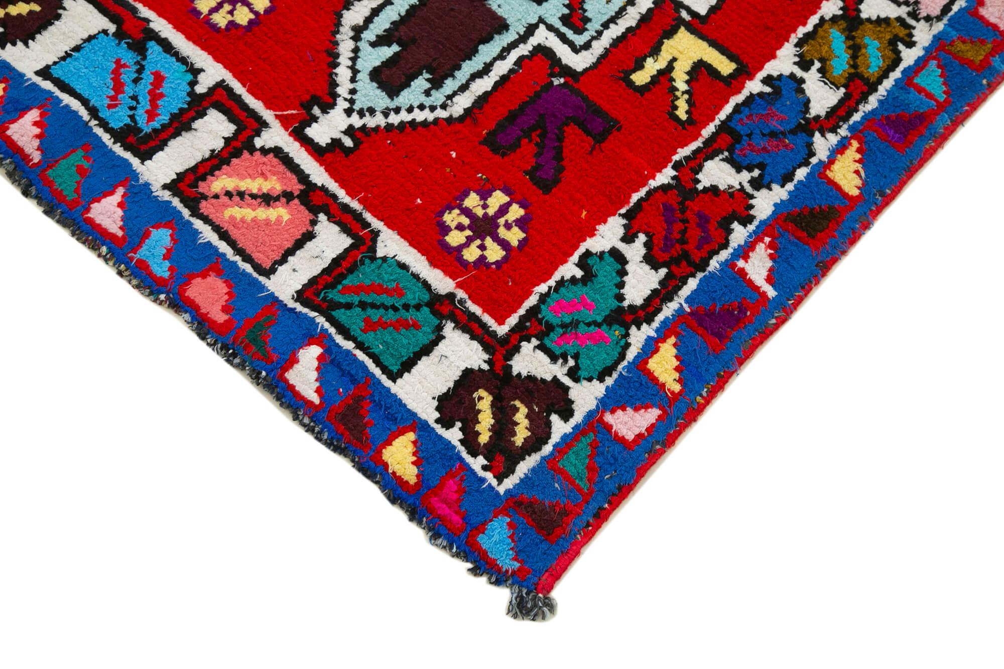 3 x 13 Red Boho Runner Rugs - 3090