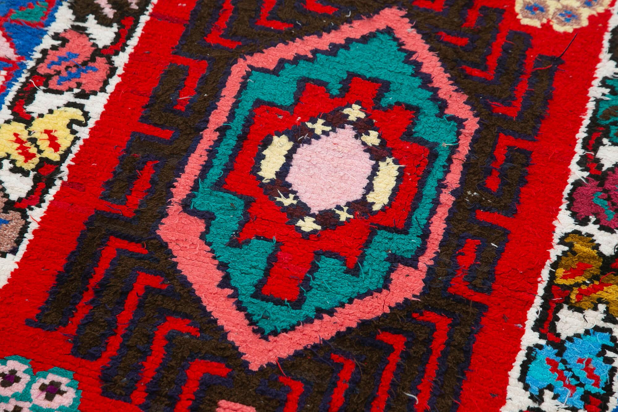 3 x 13 Red Boho Runner Rugs - 3090