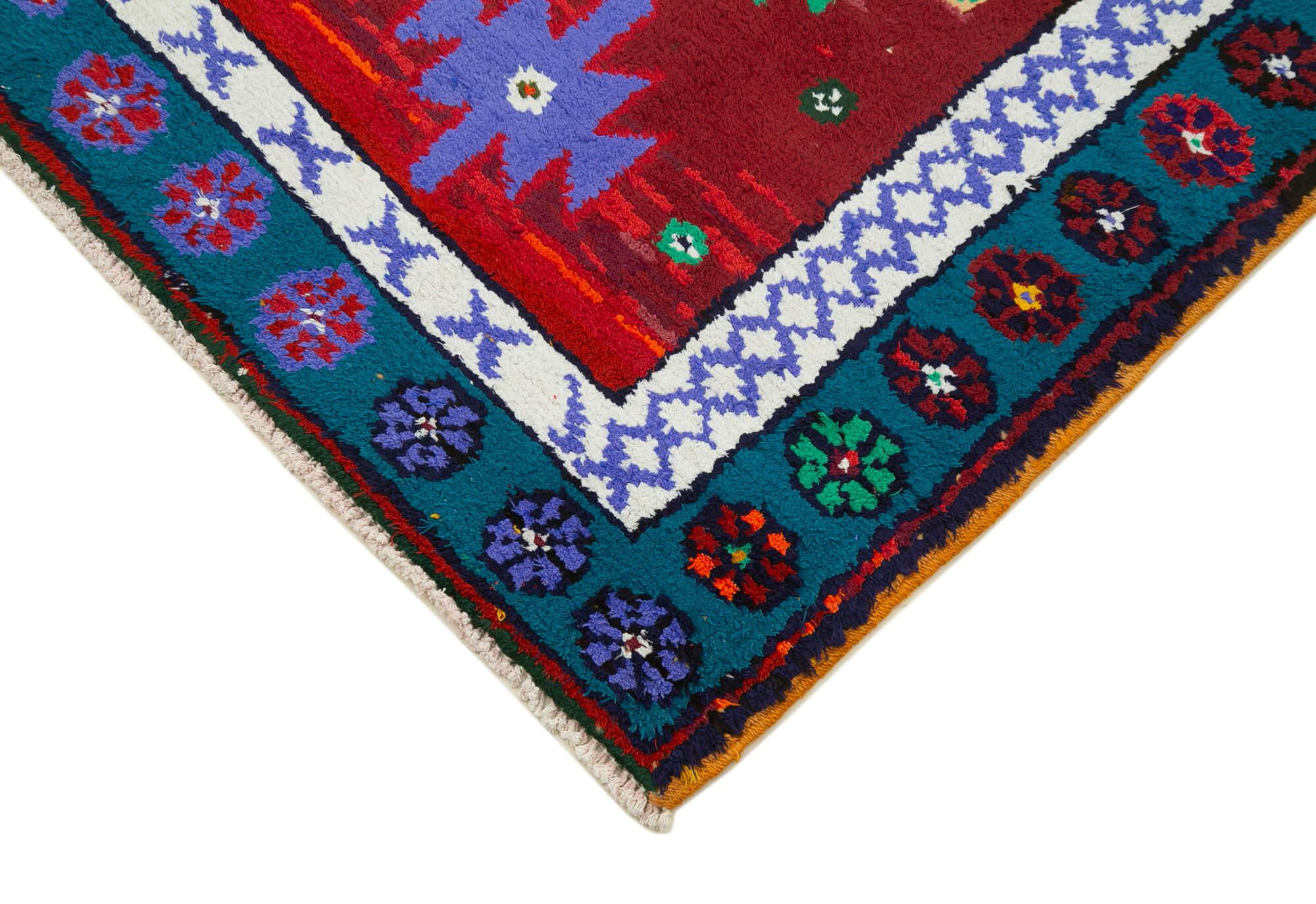 3 x 12 Red Boho Runner Rugs - 3091